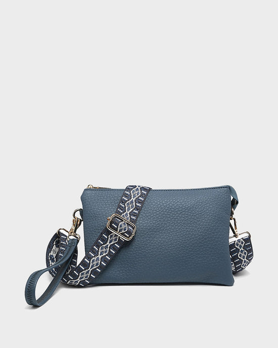 Slate Blue $|& Jen & Co. Izzy Crossbody - VOF Detail