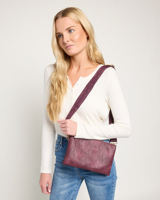 Cherry Lacquer $|& Jen & Co. Izzy Crossbody - SOF Front