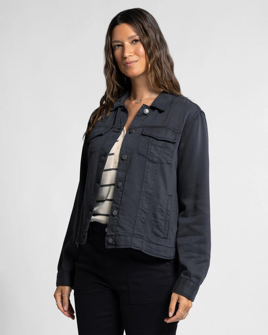 Black Shadow $|& Thread & Supply Jackie Jacket - Hanger Front