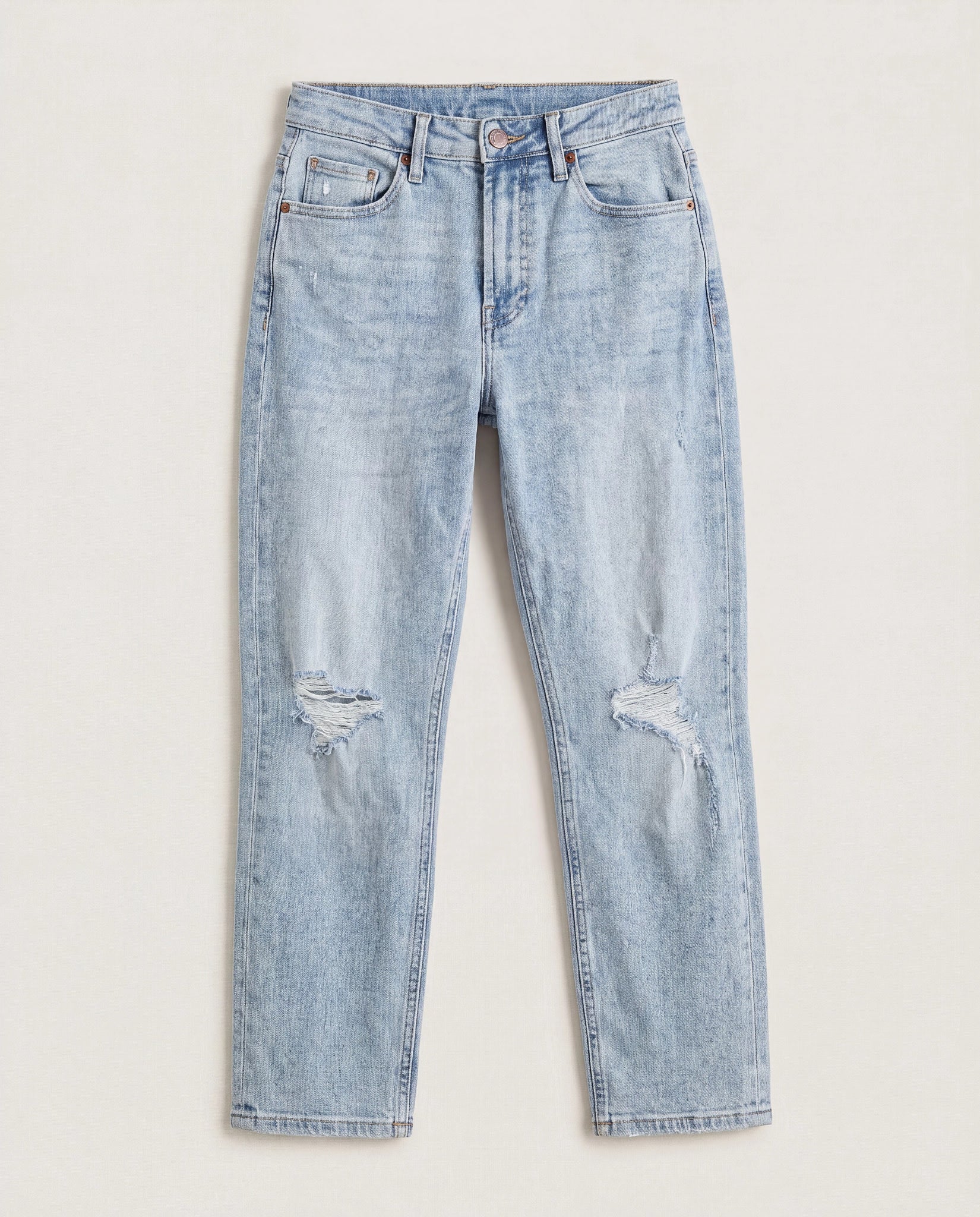 Light Wash $|& Herizon Rena High Rise Mom Jean - Hanger Detail