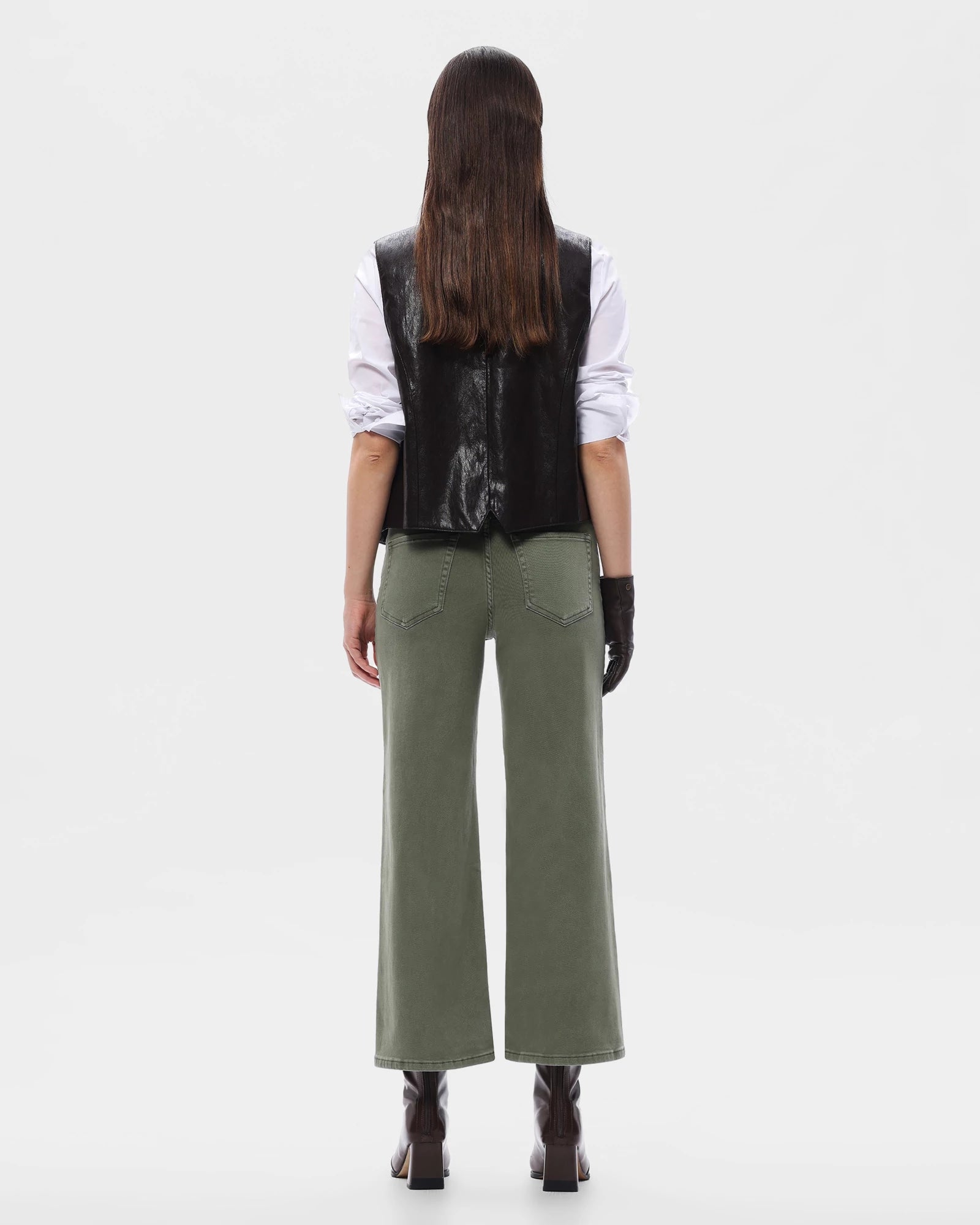 Green $|& Bayeas Mid Rise Straight Leg Jeans - Hanger Side