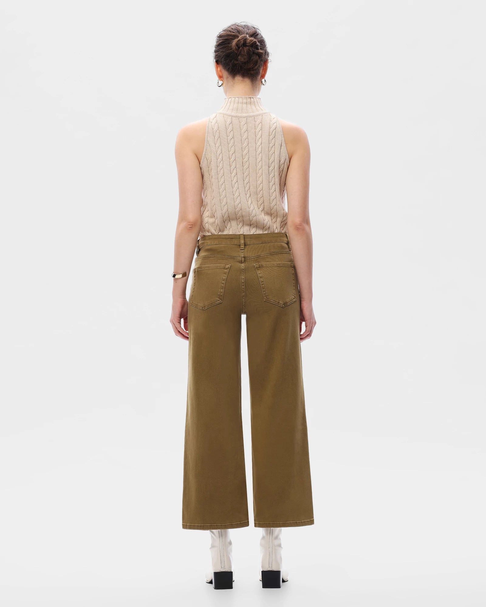 Camel $|& Bayeas Mid Rise Straight Leg Jeans - Hanger Side