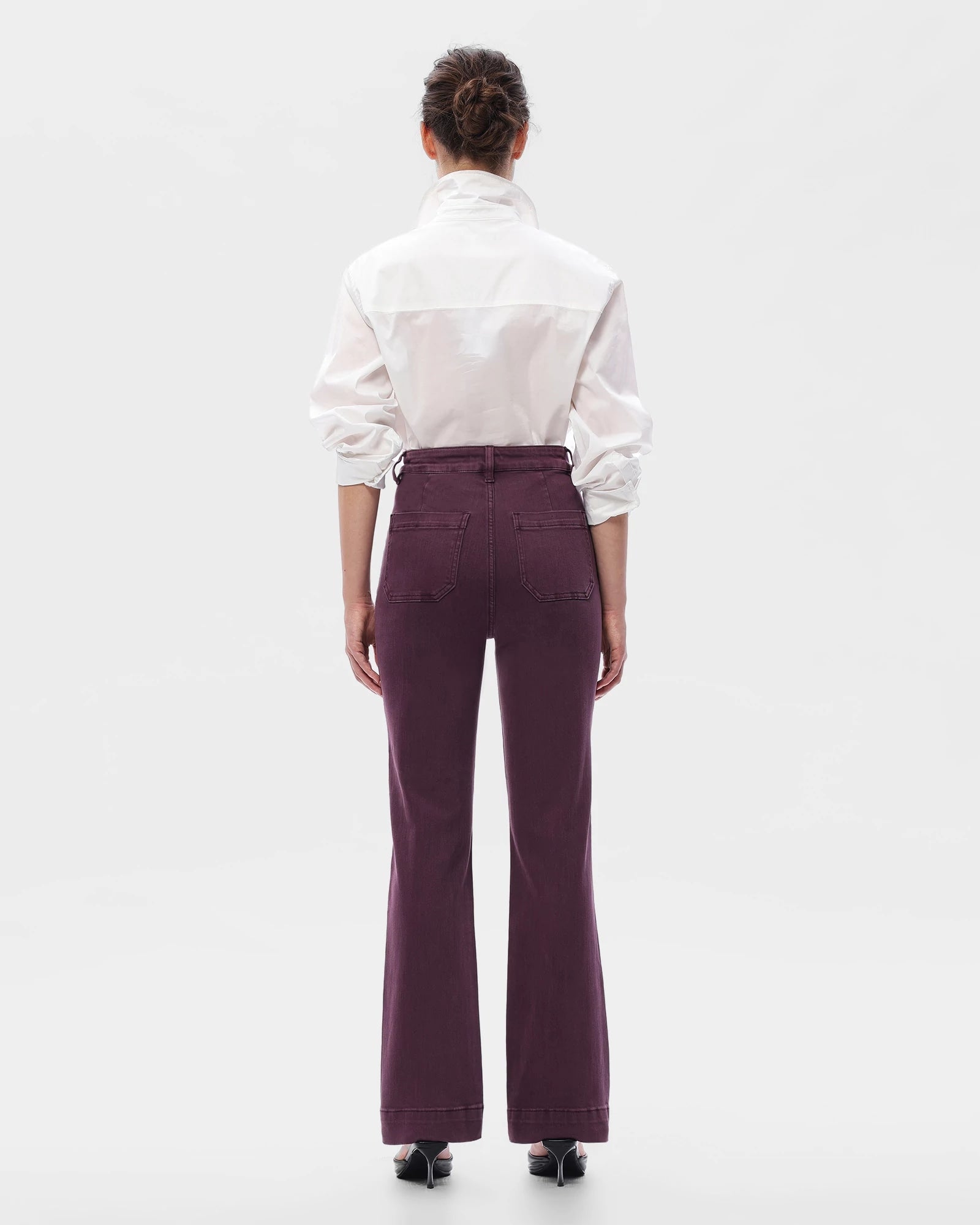 Plum $|& Bayeas High Rise Bootcut Jeans - Hanger Side