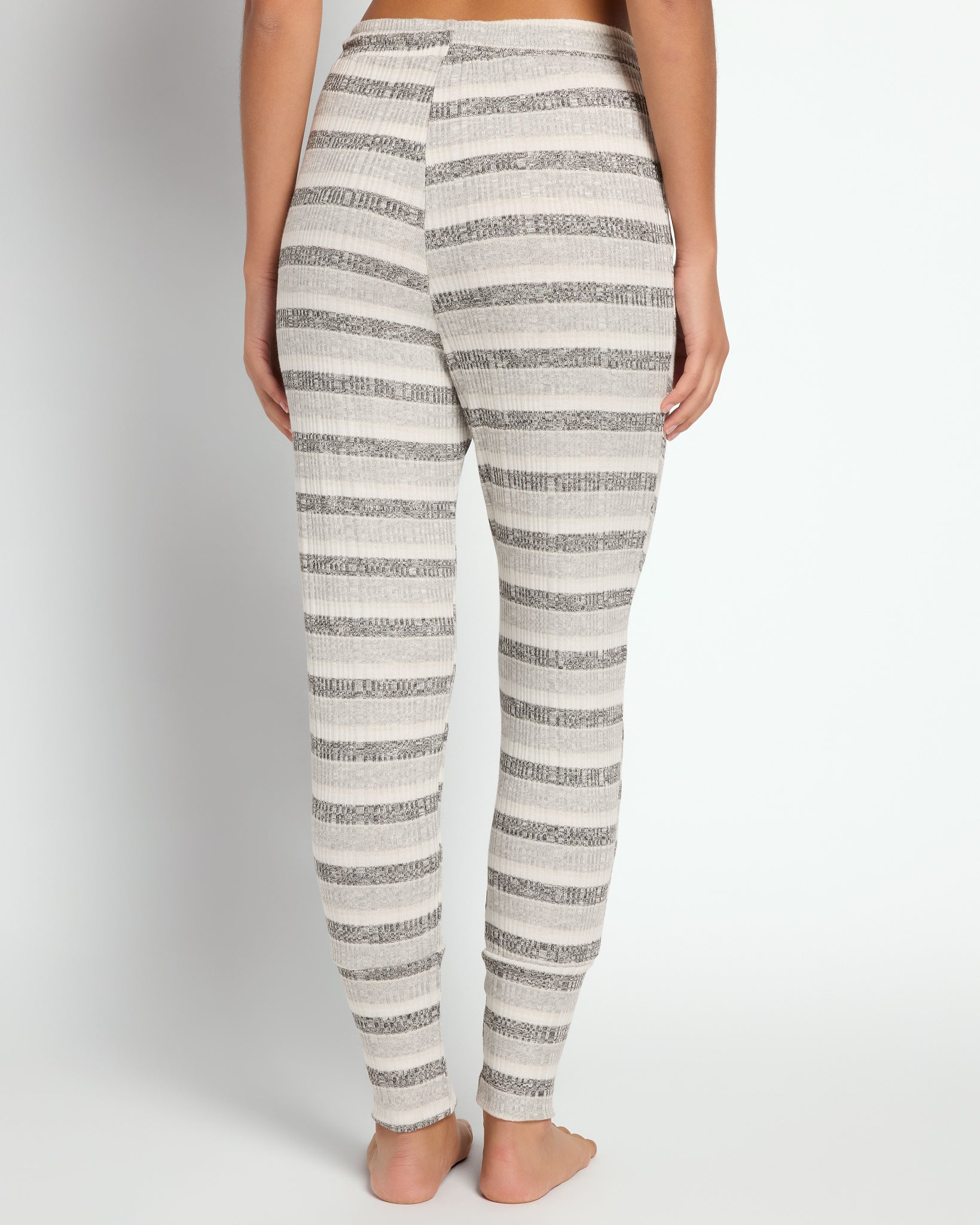 Grey Tonal Stripe $|& Astrologie Jogger Drawstring Pant - SOF Back