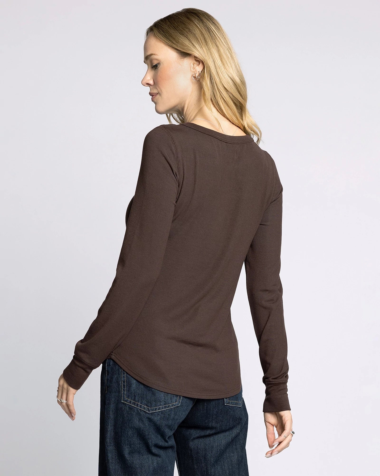 Coffee Bean $|& Thread & Supply Stacy Top - Hanger Side
