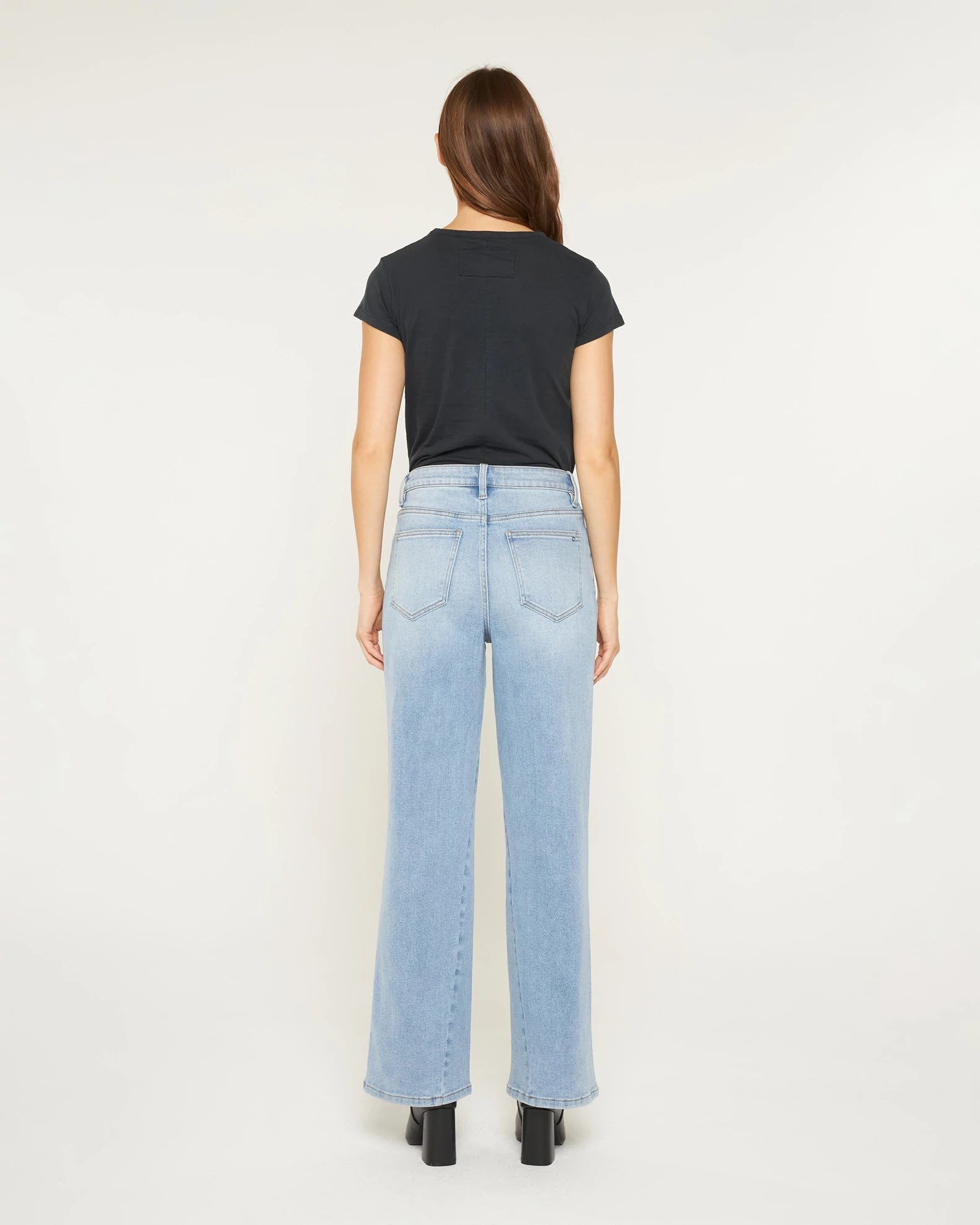 Venice Blue $|& Mica Denim High Rise Wide Leg Jeans - Hanger Side