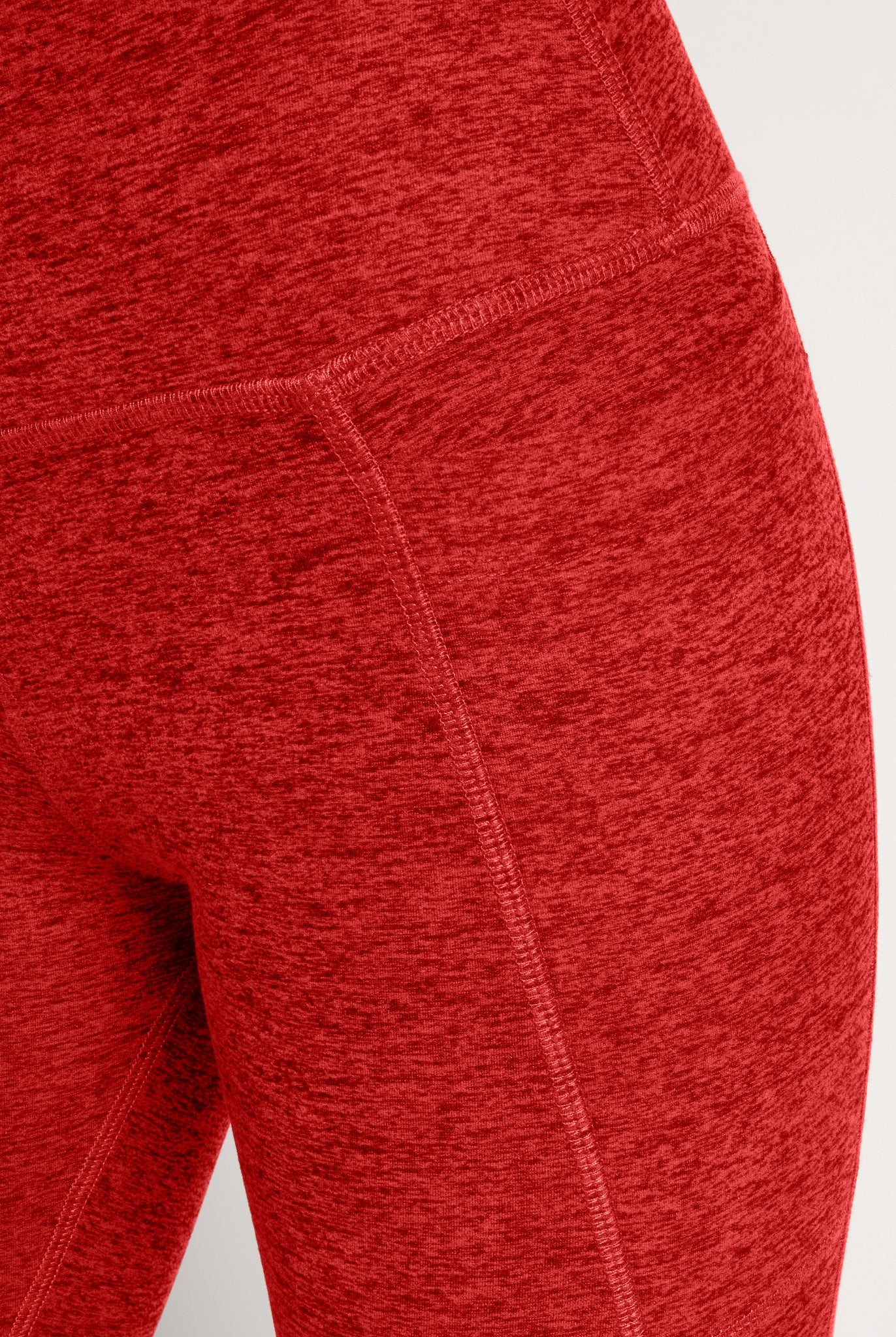 Love Red Heather $|& Interval FlowHeather Sculpt Pocket Legging - SOF Full Front