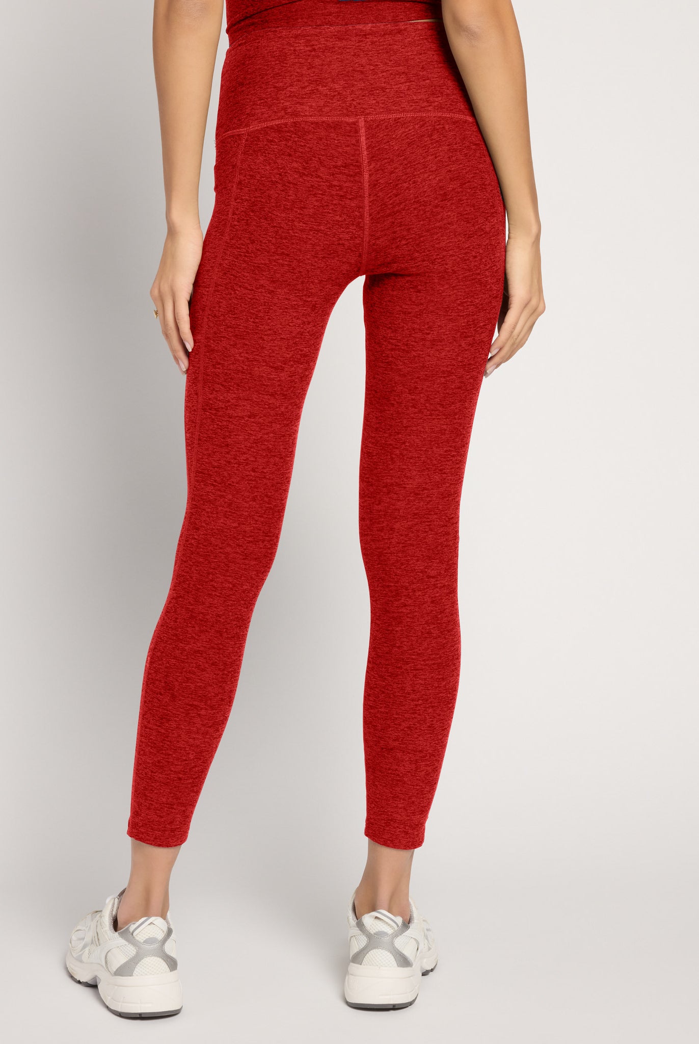 Love Red Heather $|& Interval FlowHeather Sculpt Pocket Legging - SOF Back