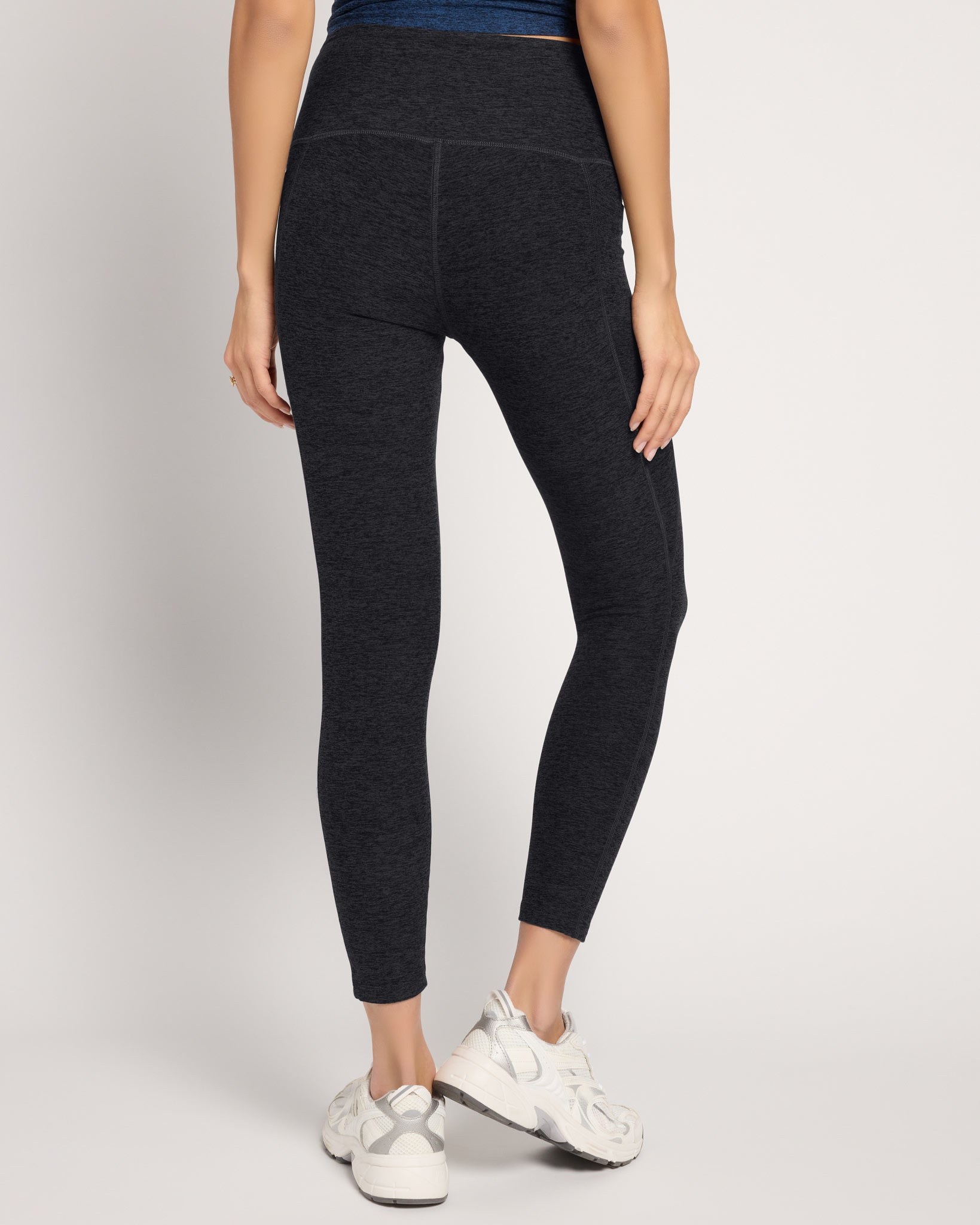 Night Sky Heather $|& Interval FlowHeather Sculpt Pocket Legging - SOF Back