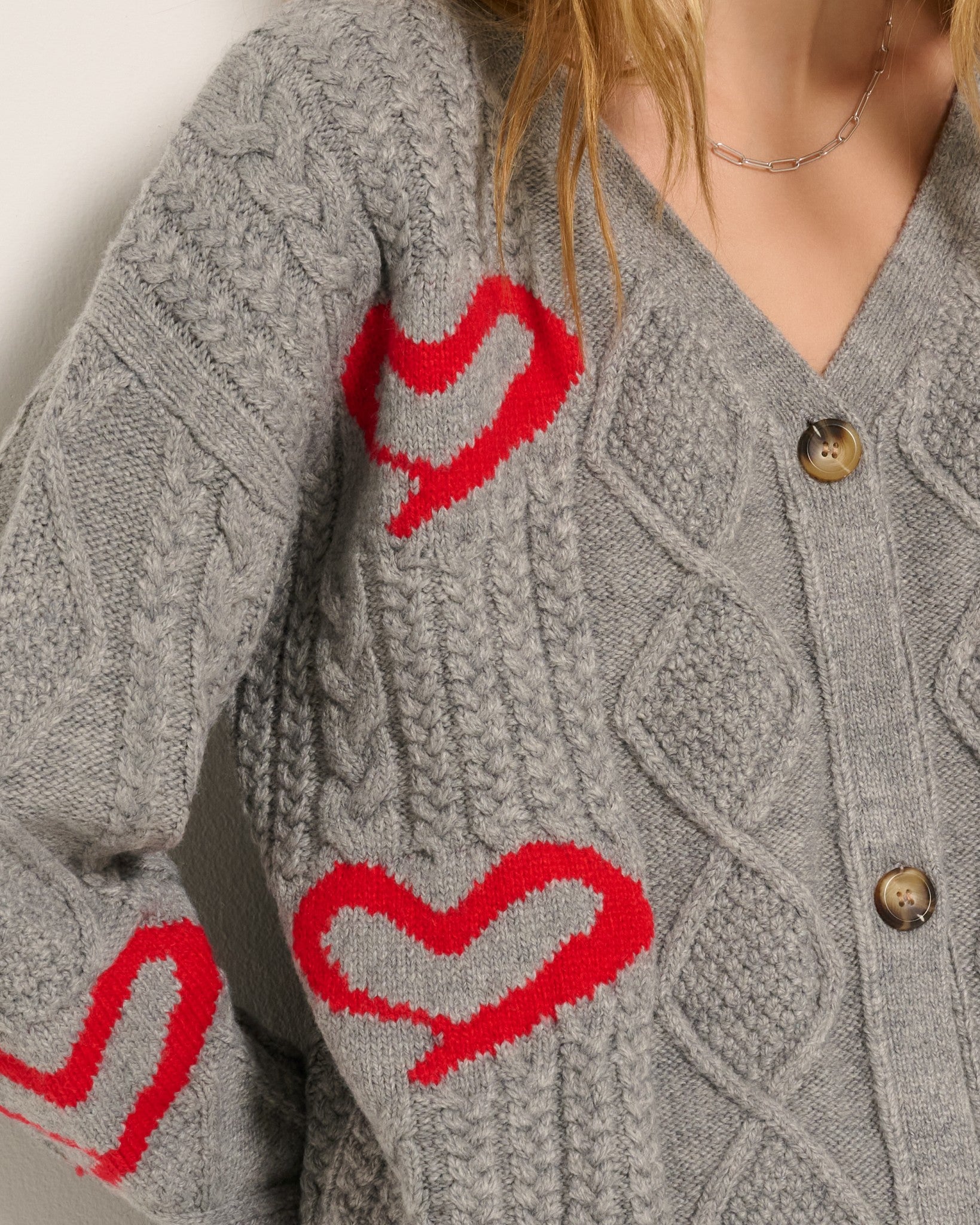 Heather Grey $|& SEAS True Love Cardigan - SOF Full Front