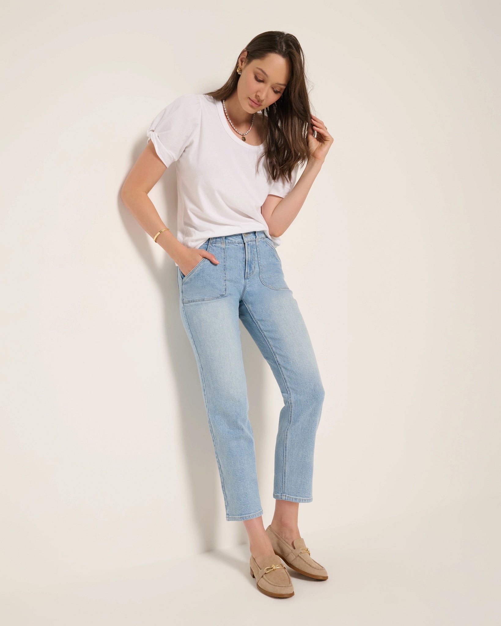 Lakeside $|& SEAS Dusk Patch Pocket Straight Jean - VOF Front