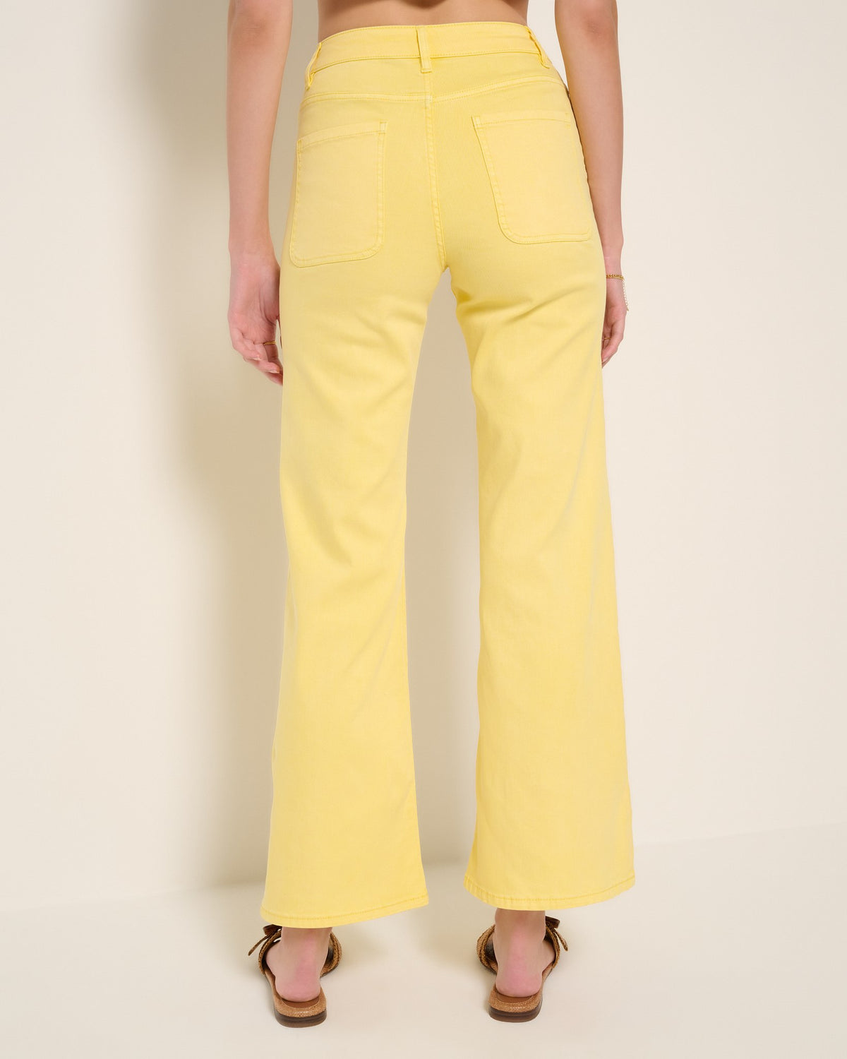 Sunshine $|& SEAS Acacia Button Wide Leg Twill Pant - SOF Back