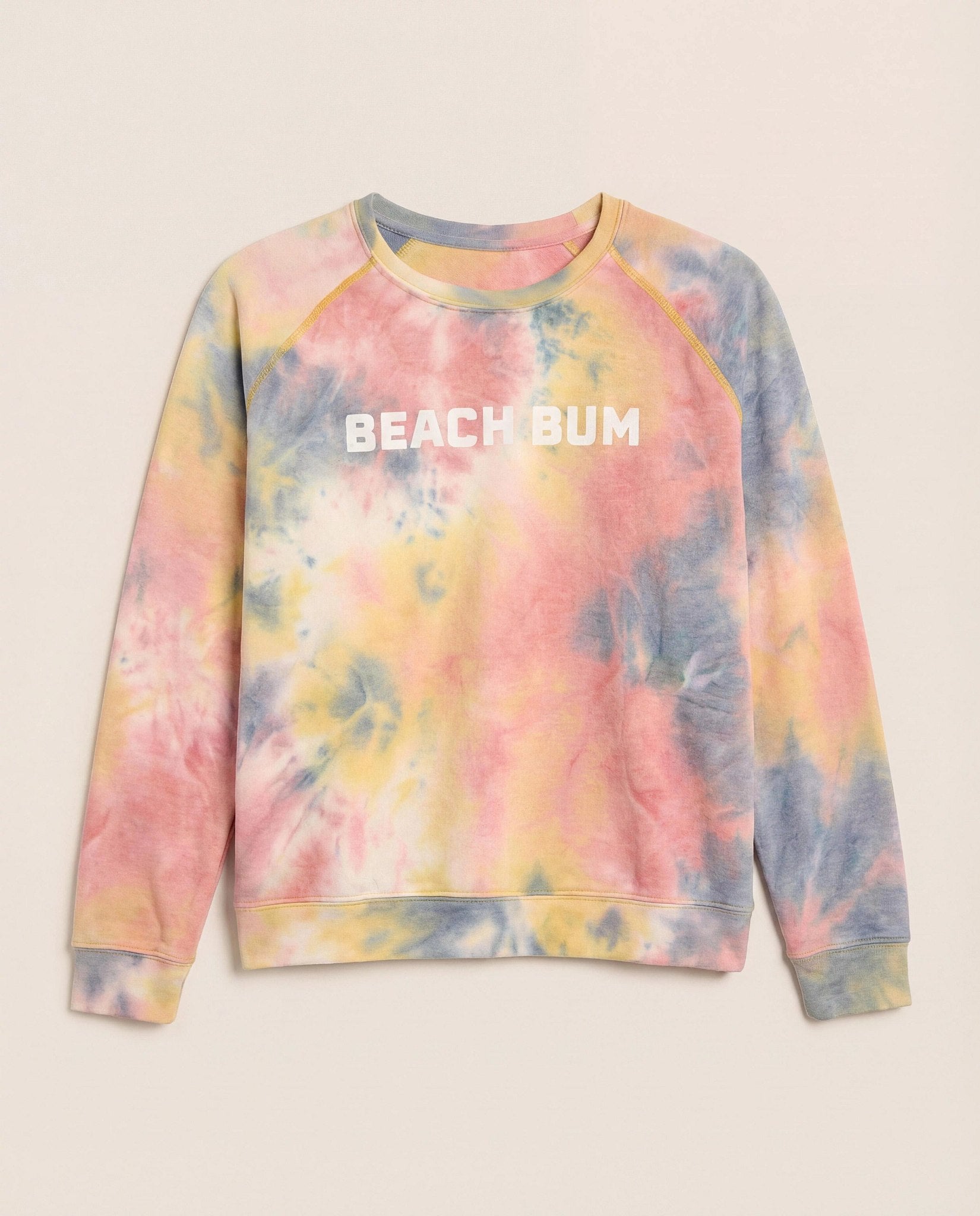 Butter Printed Tie Dye $|& SEAS Beach Bum Tie Dye Graphic Pullover - Hanger Detail