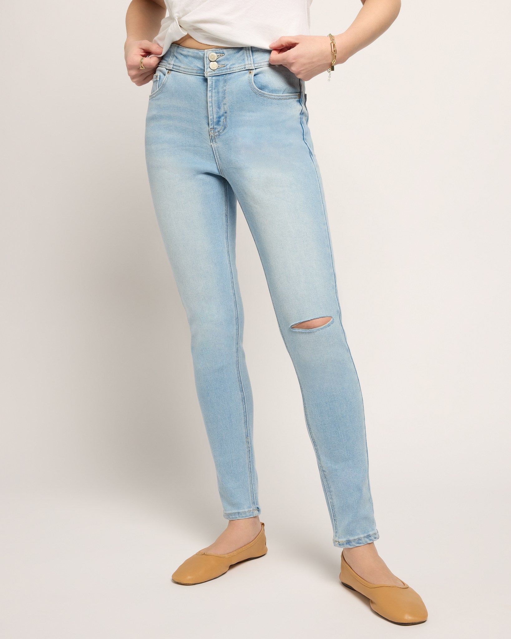 Lakeside $|& SEAS Farrah Rocker Slash Skinny Jean - SOF Front