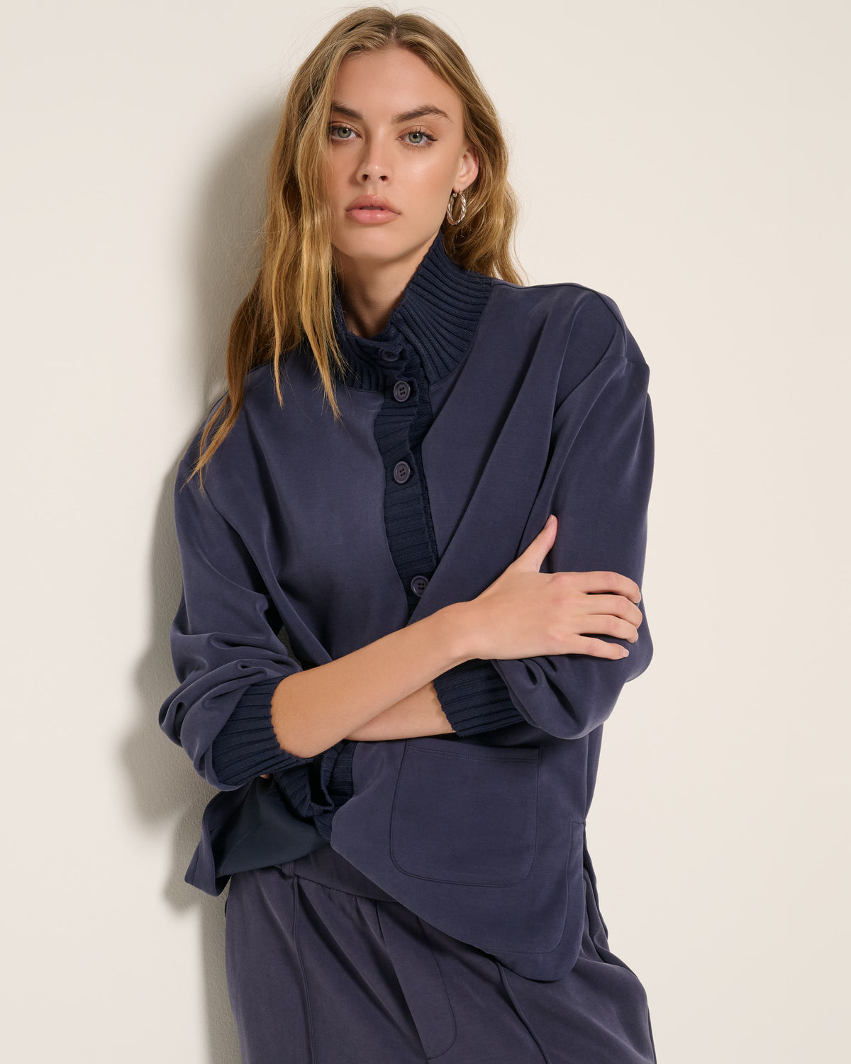 Mariner Midnight $|& SEAS Abyssal Button Front Jacket - VOF Front
