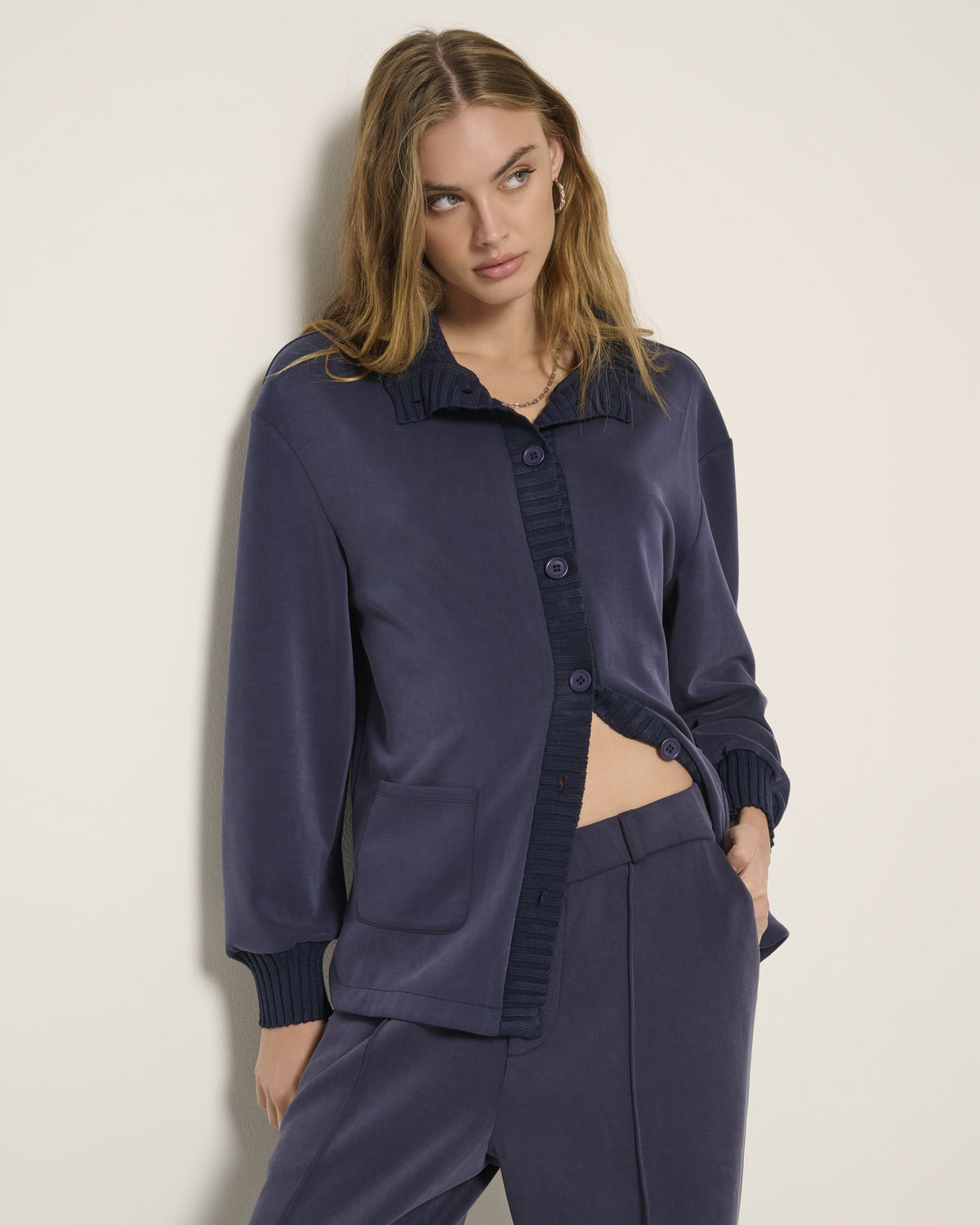 Mariner Midnight $|& SEAS Abyssal Button Front Jacket - SOF Front
