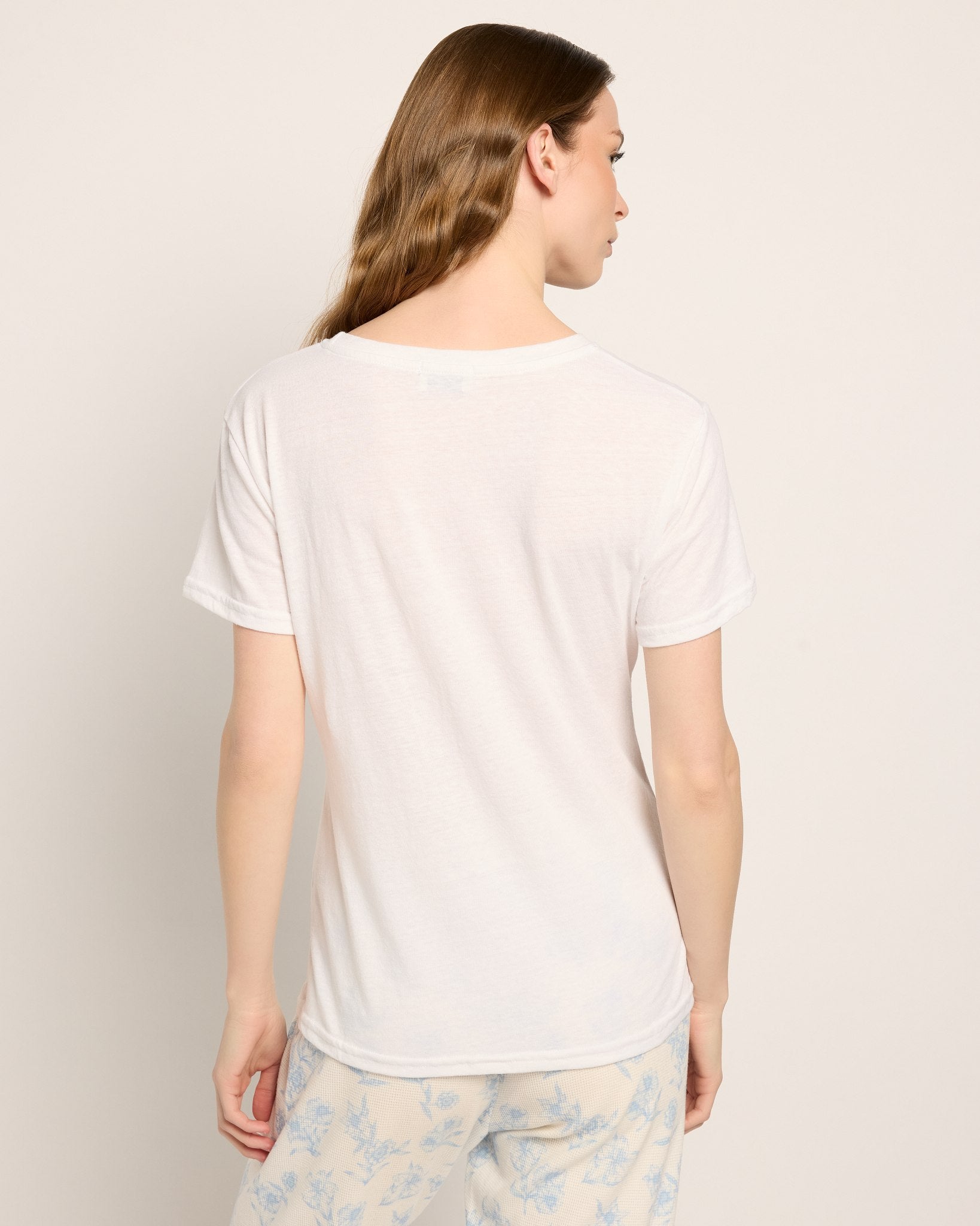 White $|& SEAS Cat Mom Graphic Sleep Tee - SOF Back