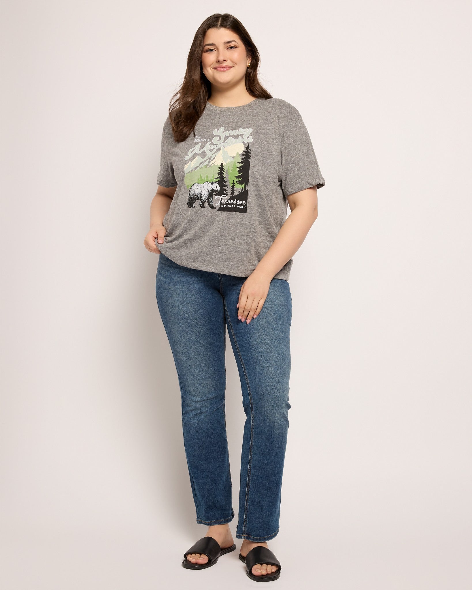 Ht Grey $|& Herizon Cherry Relaxed Graphic Tee - UGC On Fig