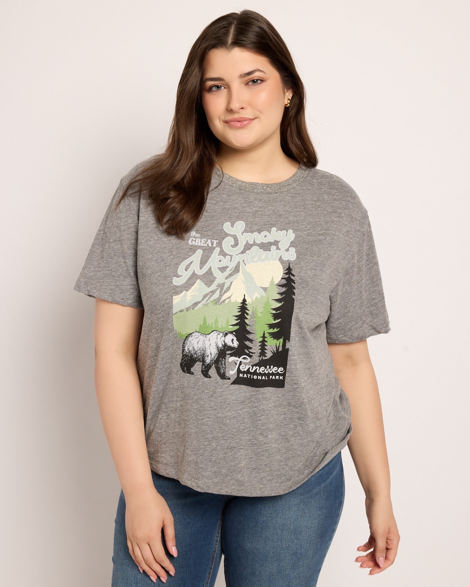 Ht Grey $|& Herizon Cherry Relaxed Graphic Tee - SOF Front