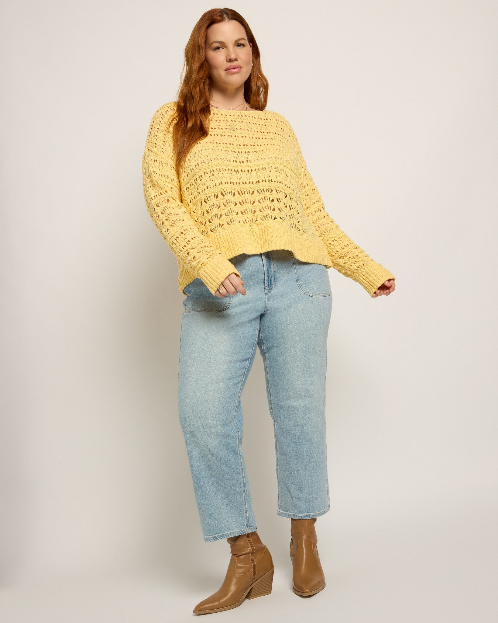Butter $|& SEAS Sage Off Shoulder Pointelle Sweater - UGC On Fig