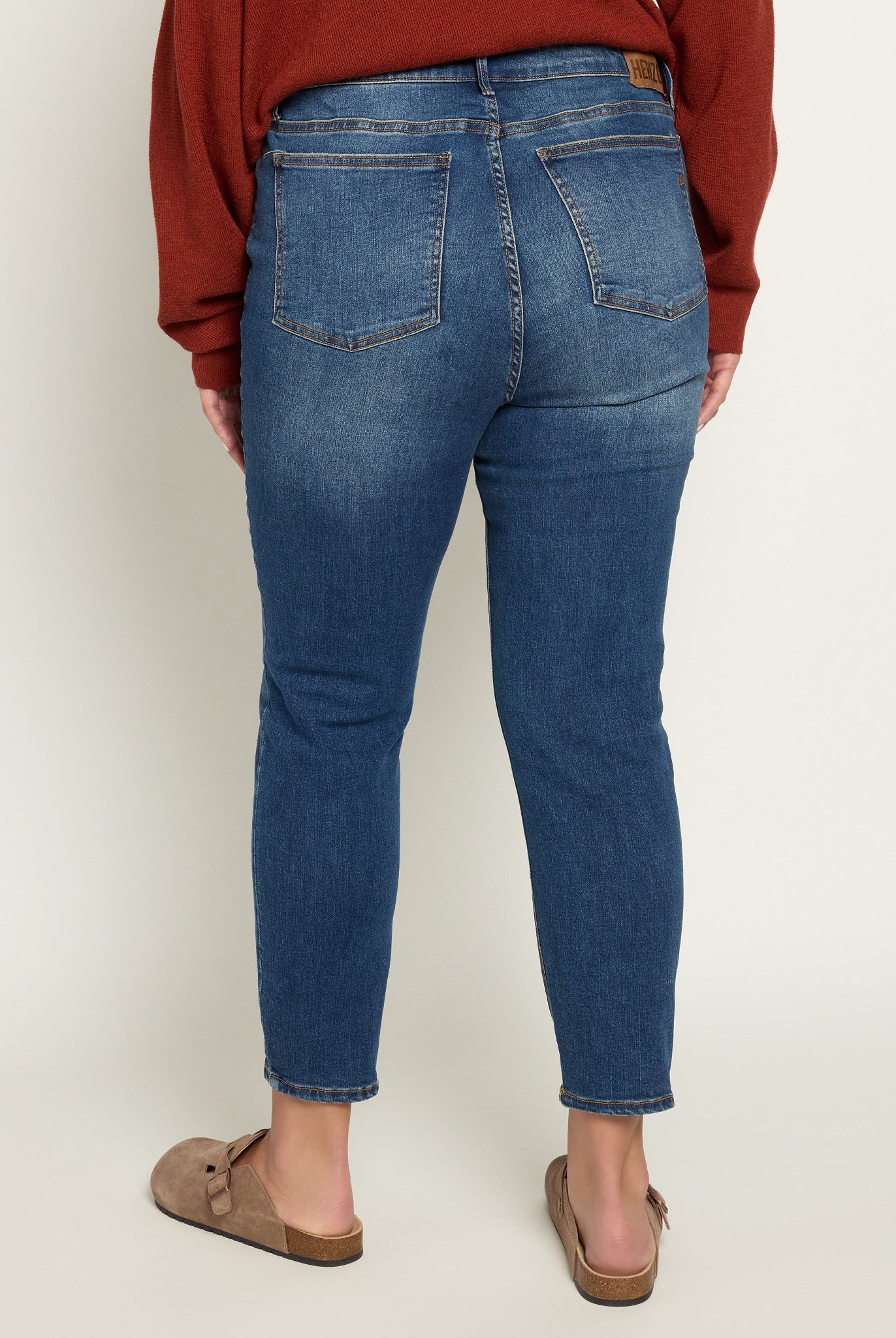 Dark Wash $|& Herizon Suzi Mid Rise Skinny Jeans - SOF Back