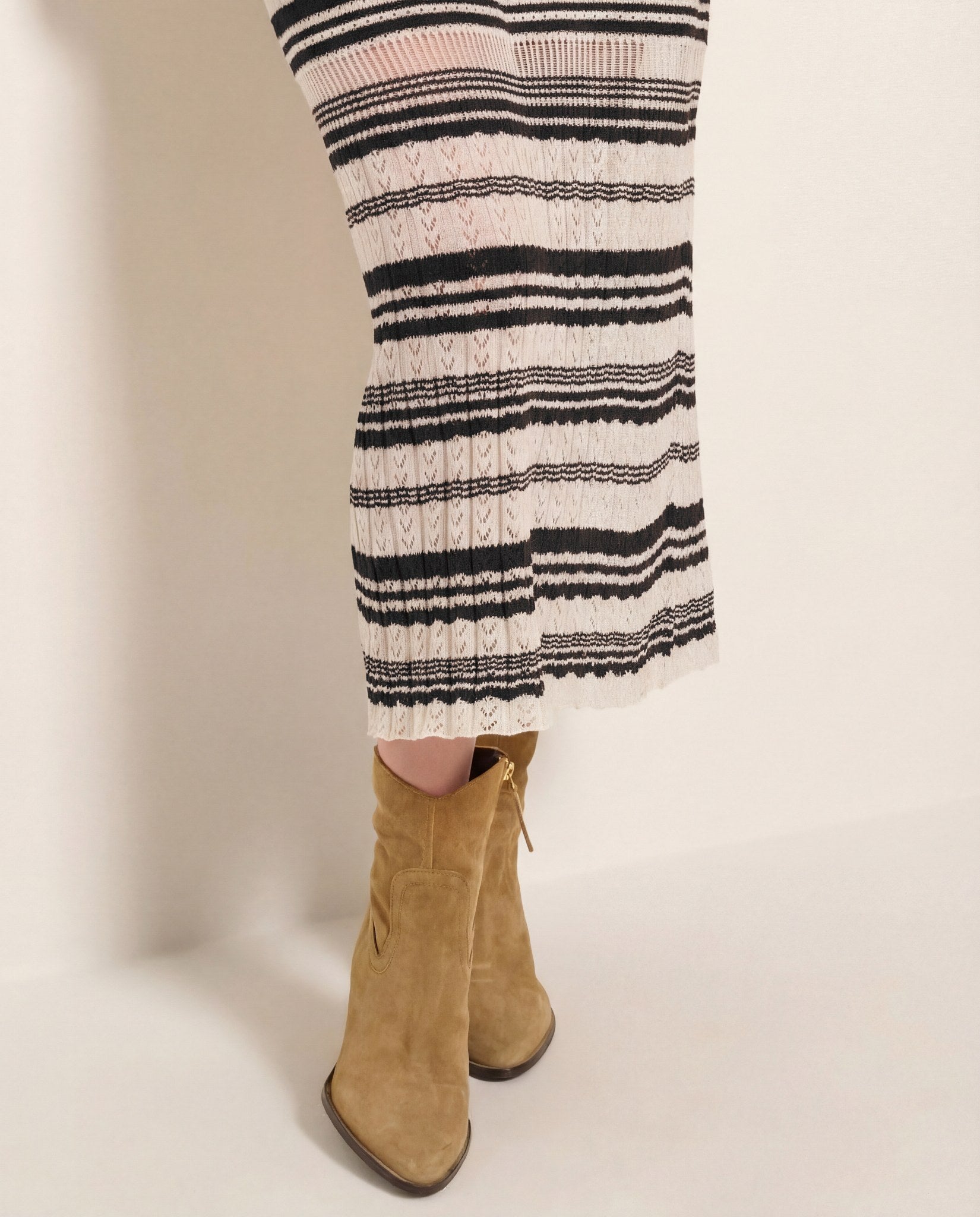Black $|& SEAS Ruby Crochet Dress - SOF Full Front