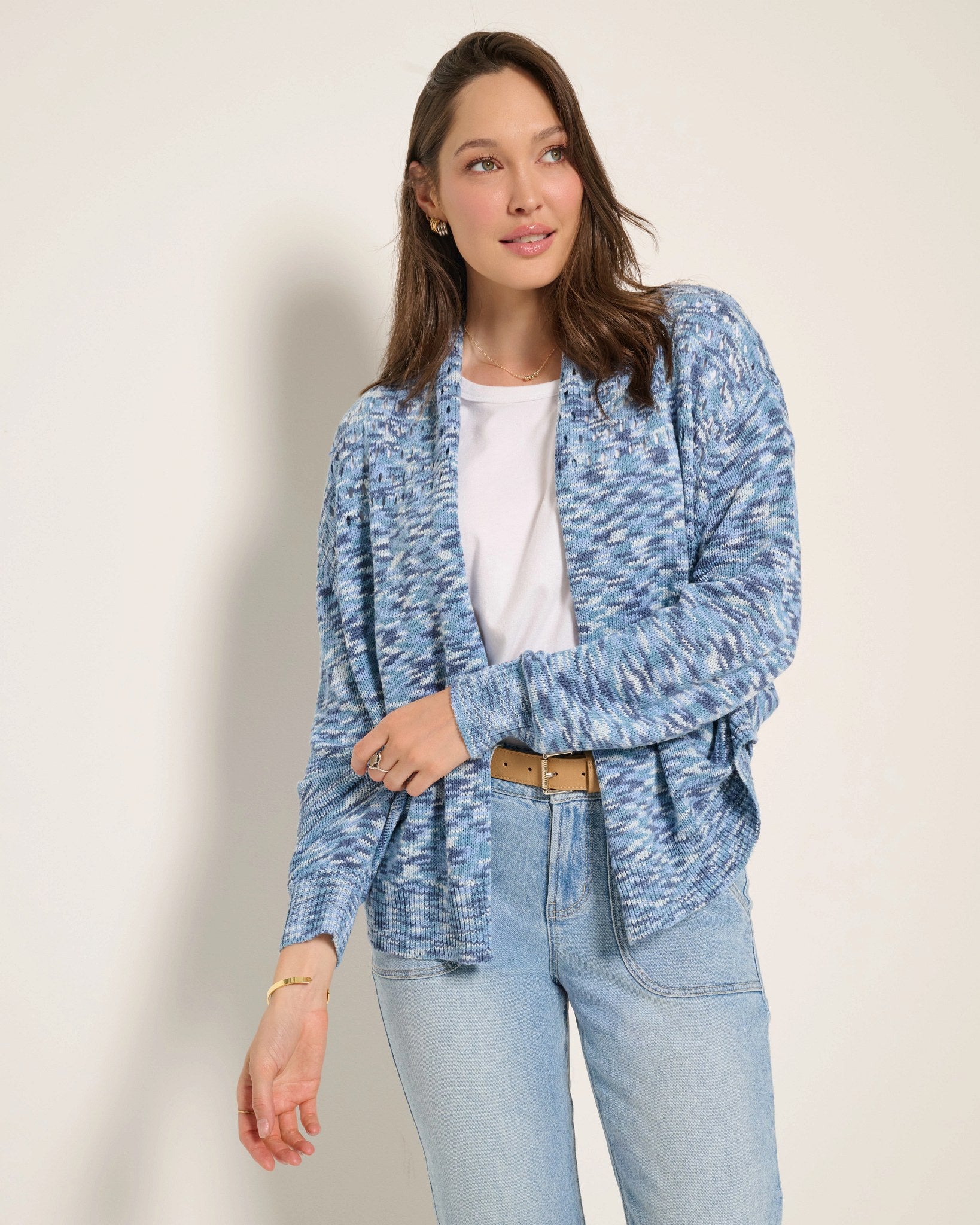 Indigo Haze $|& SEAS Atlantean Cardigan - SOF Front