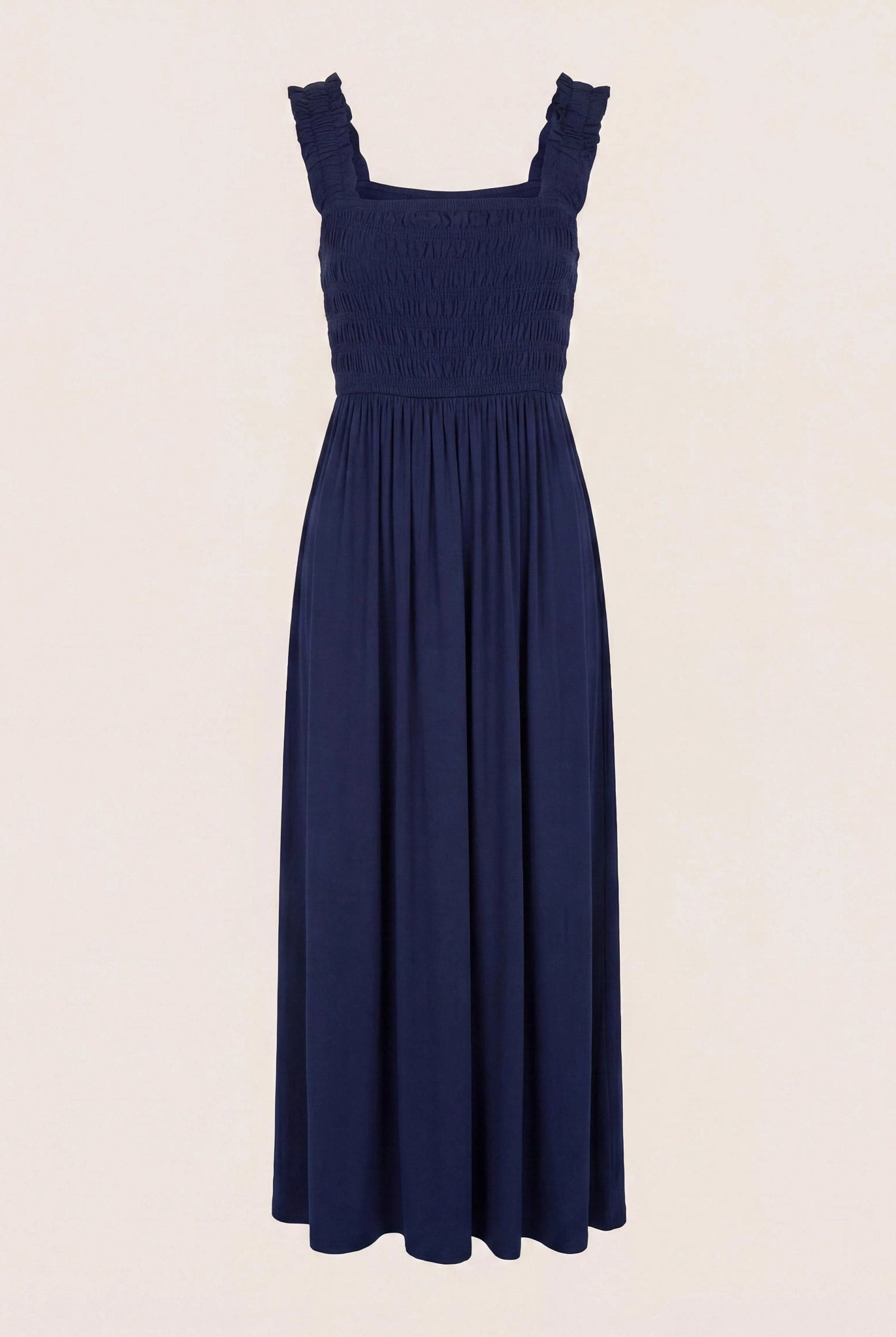 Navy $|& SEAS Westbreeze Smocked Maxi Dress - Hanger Detail