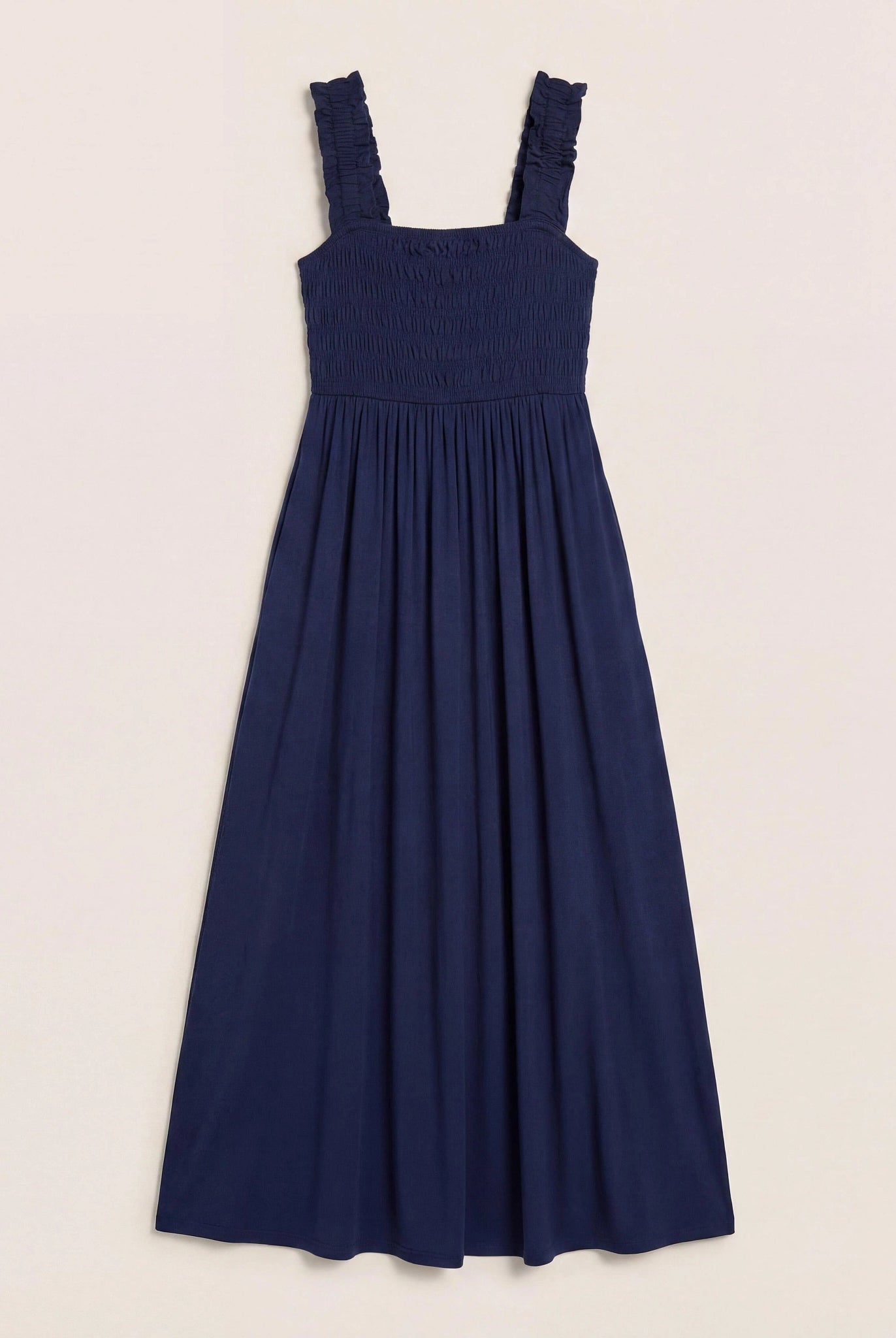 Navy $|& SEAS Westbreeze Smocked Maxi Dress - Hanger Detail