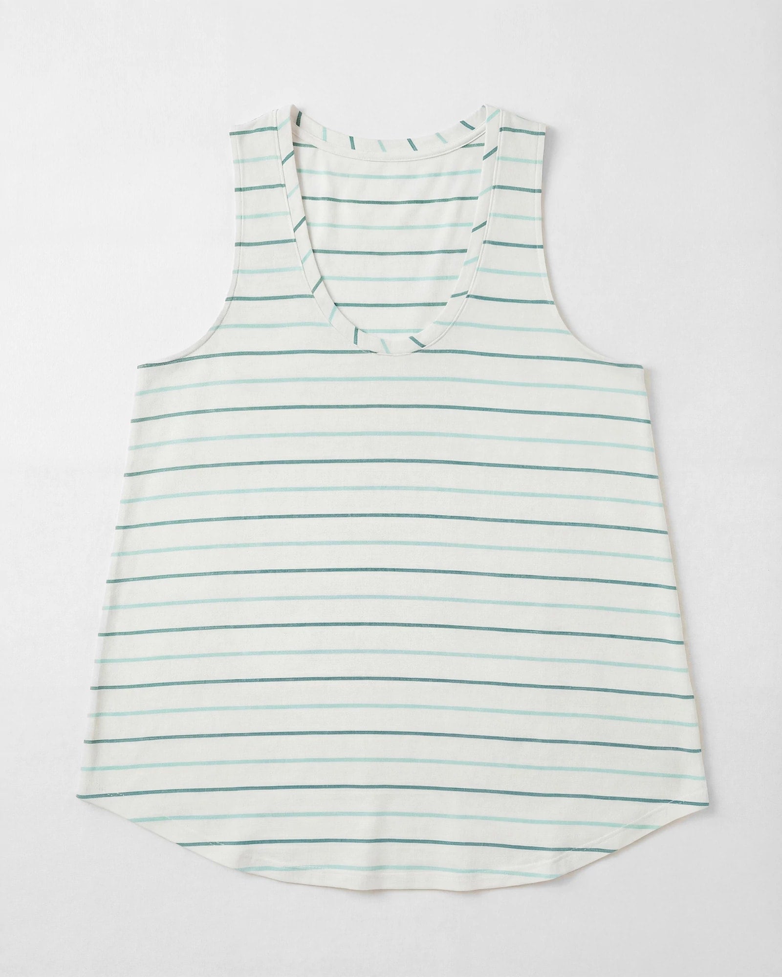 Natural/Seaglass $|& SEAS Surfside Stripe Scoop Tank - VOF Detail