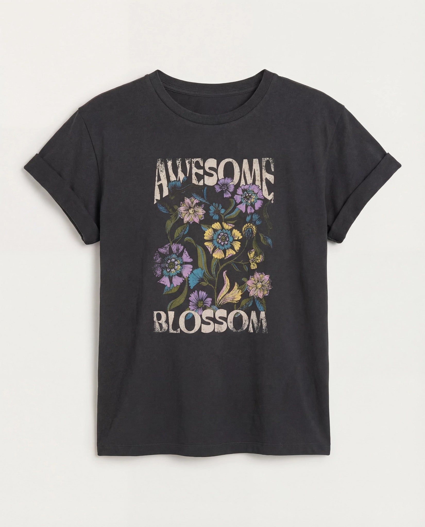 Faded Black $|& SEAS Floret Relaxed Tee - Hanger Side