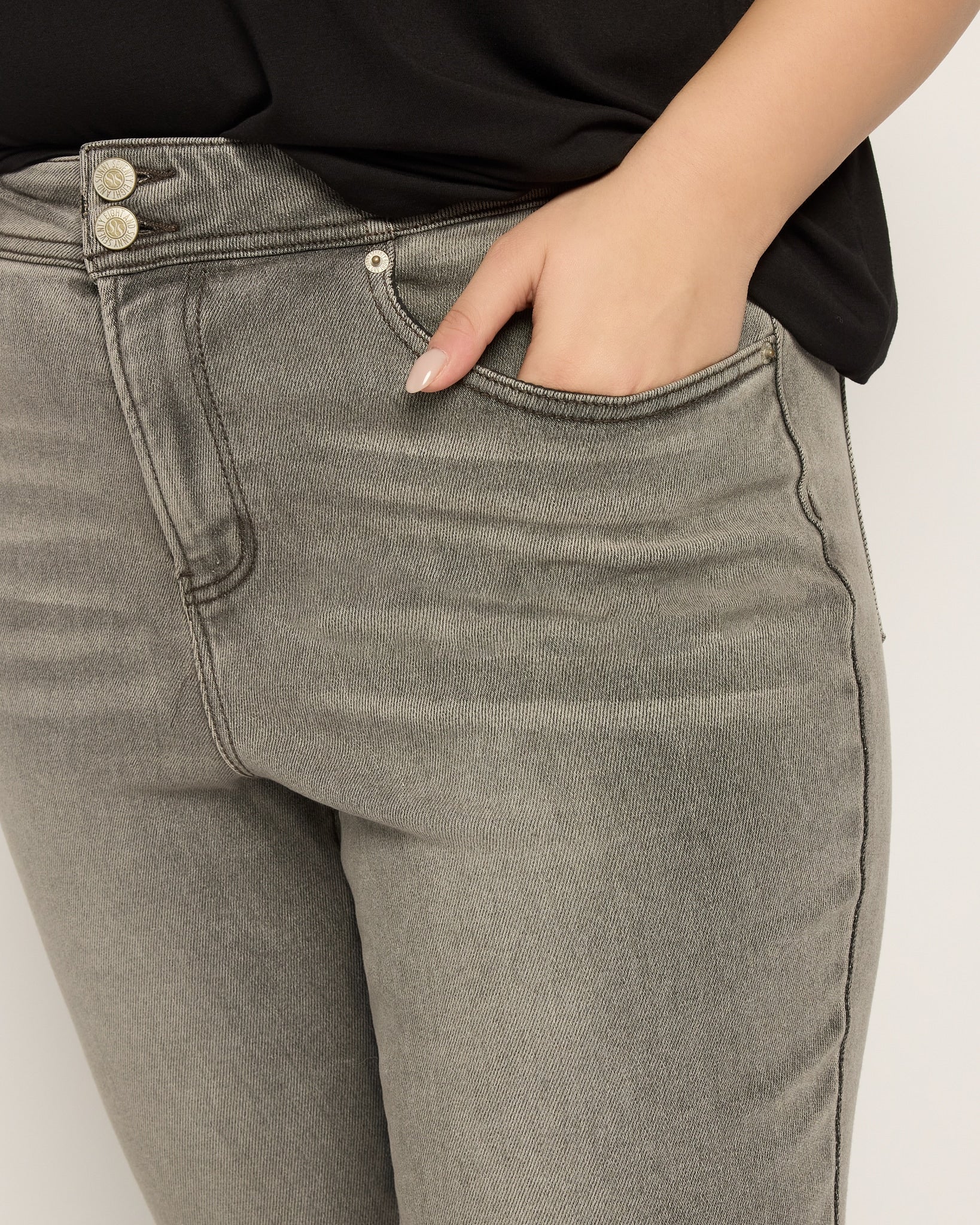 Coastal Haze $|& SEAS Farrah Rocker Slash Skinny Jean - SOF Full Front