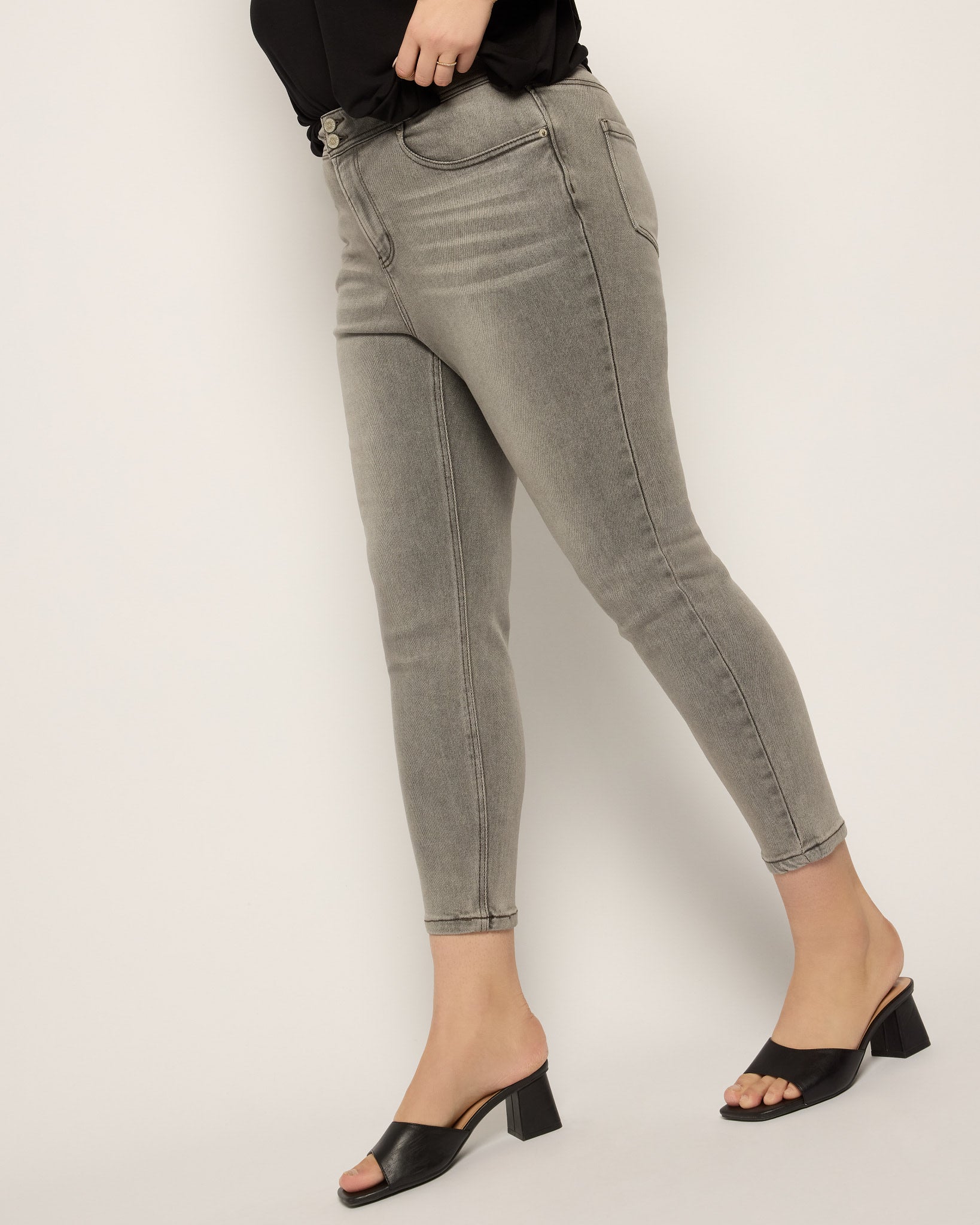 Coastal Haze $|& SEAS Farrah Rocker Slash Skinny Jean - VOF Front