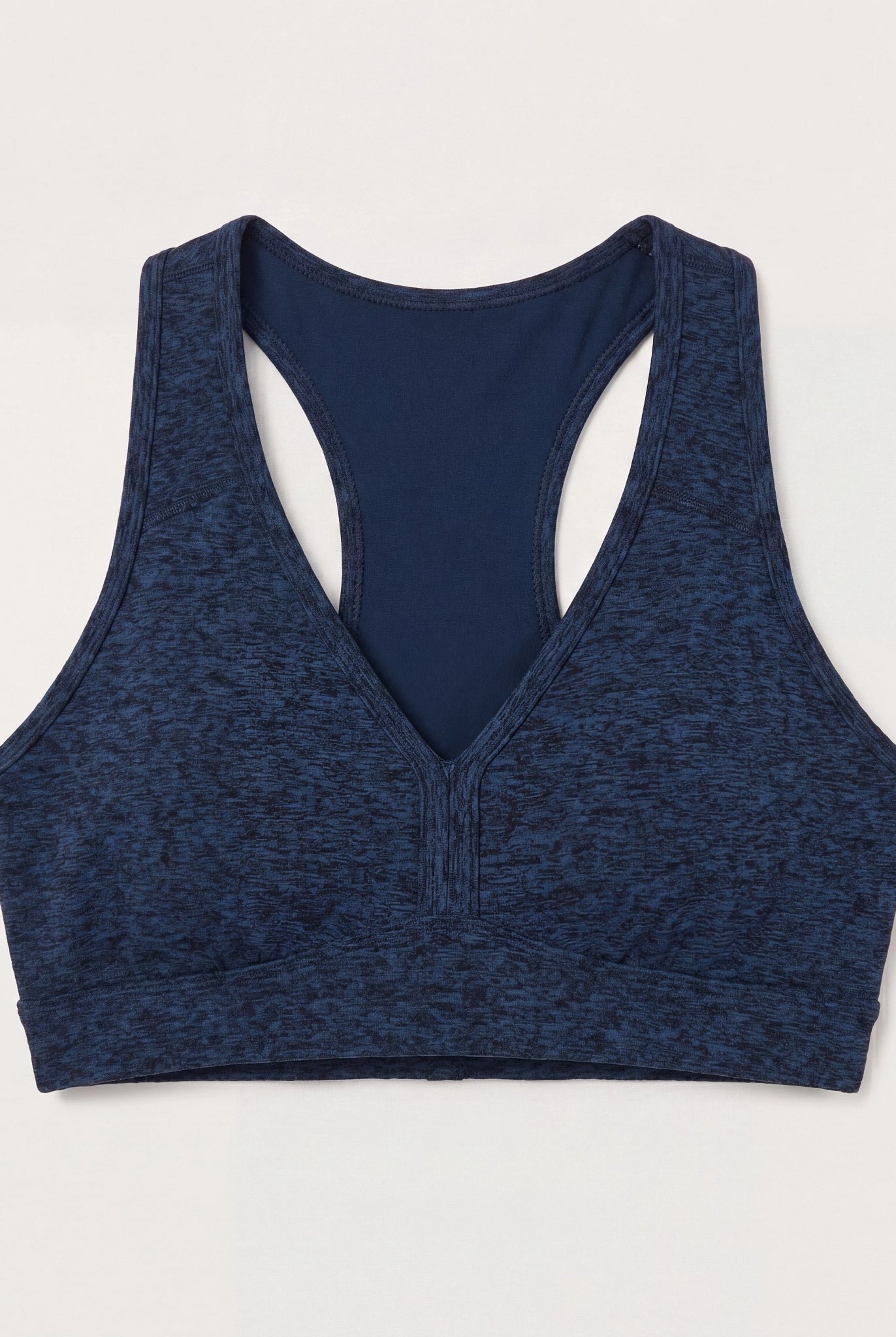 Night Sky Heather $|& Interval FlowHeather Sculpt Enhearten Bra - Hanger Detail