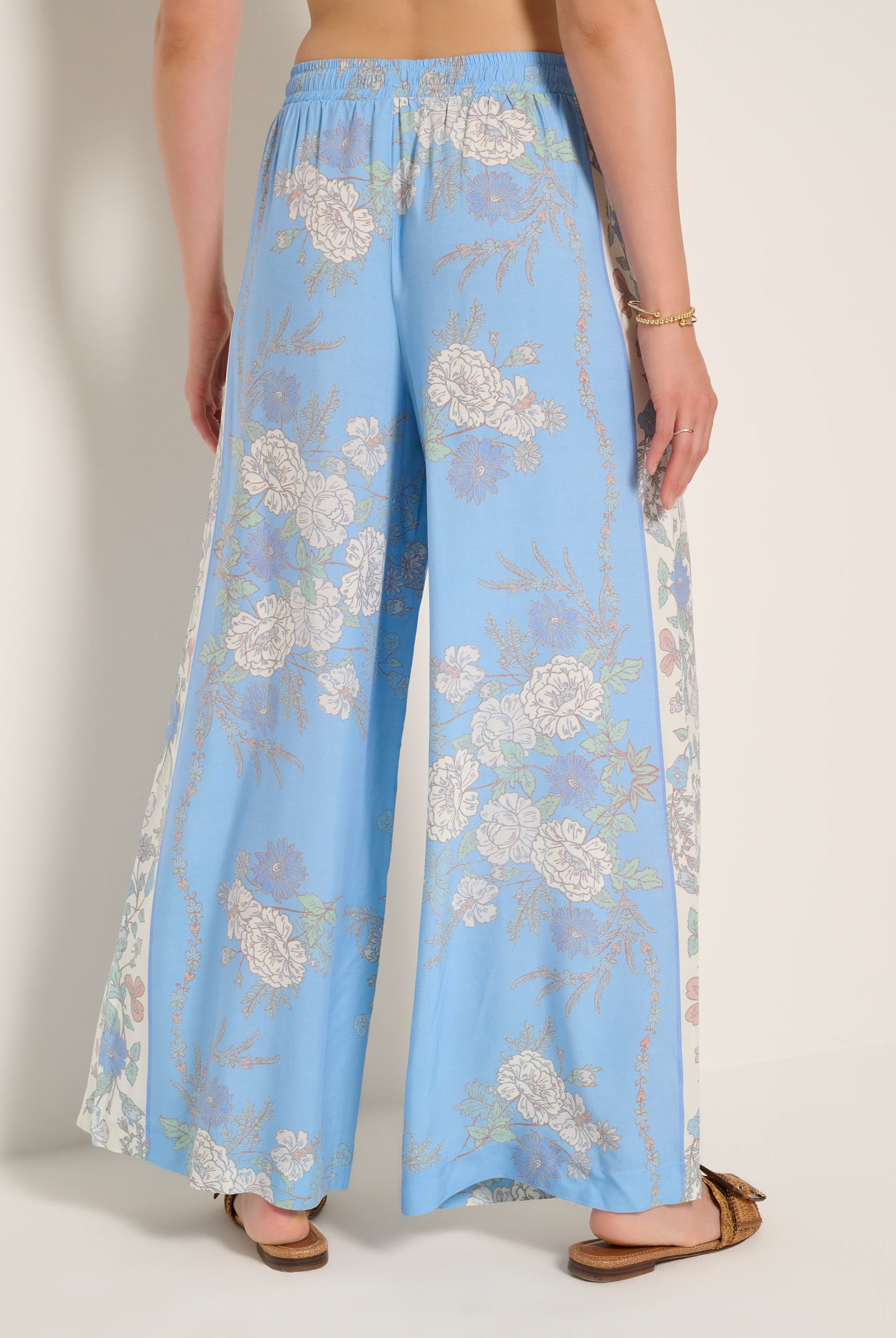 French Blue $|& SEAS Zuma Smocked Waist Pant - SOF Back