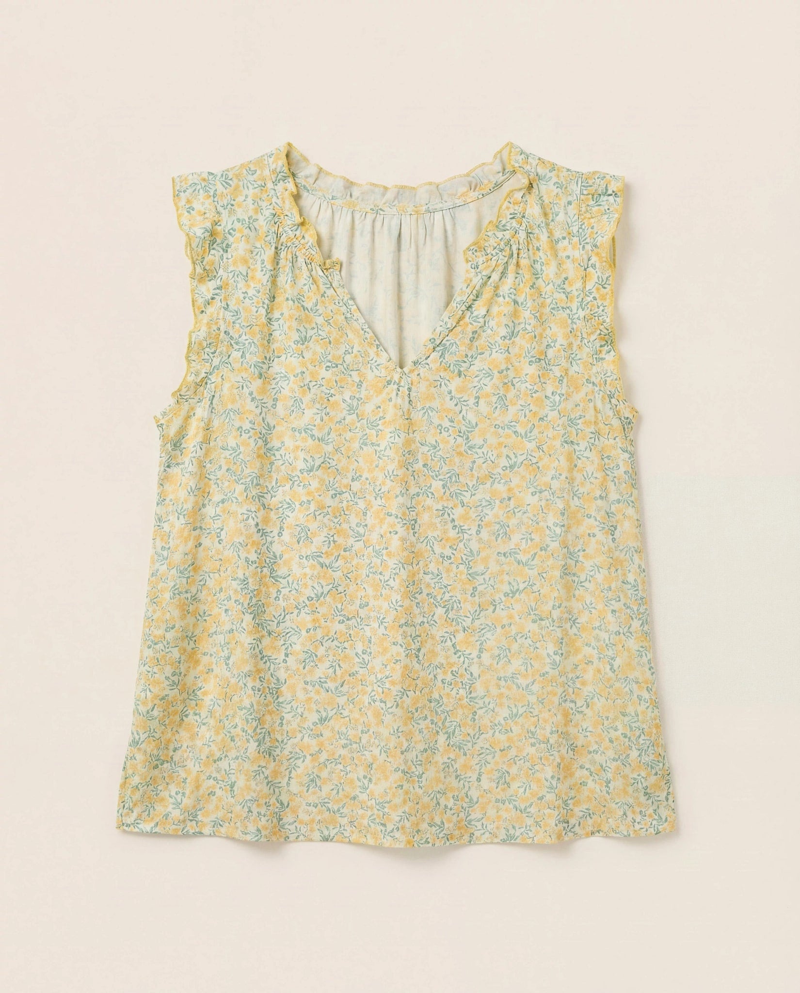 Sunshine $|& SEAS Macy Floral Ruffle Knit Top - Hanger Detail