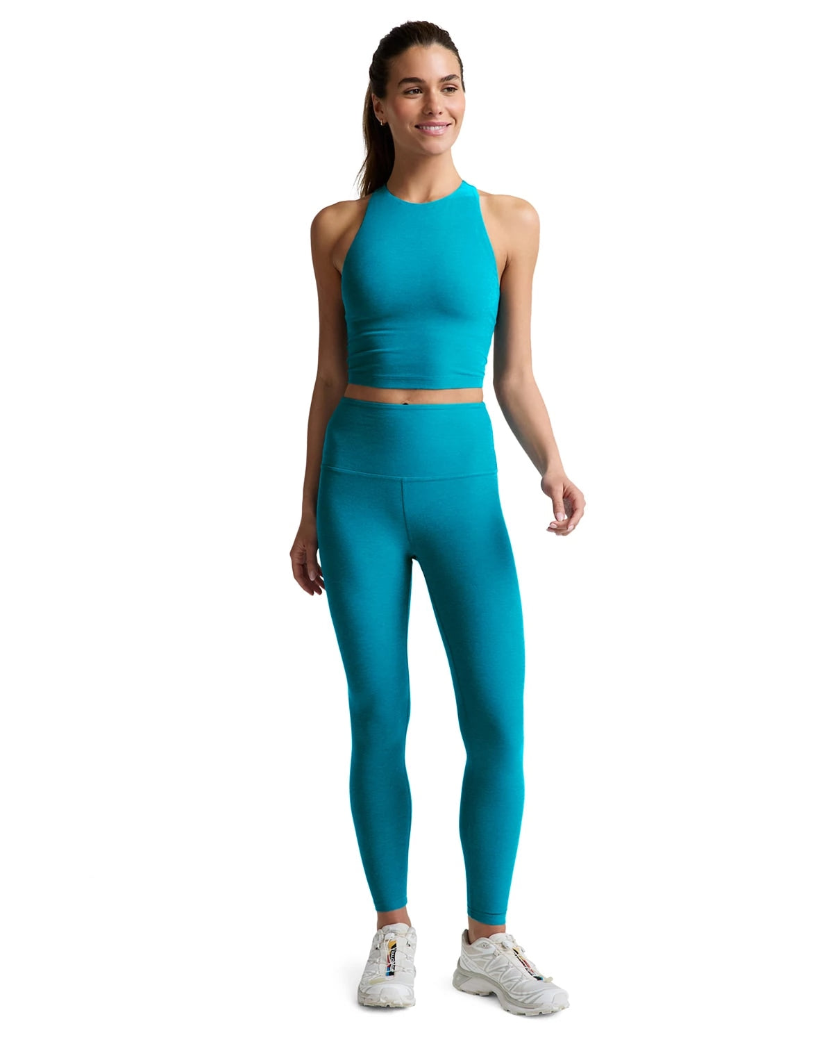 Island Blue Heather $|& Beyond Yoga Spacedye Caught In The Midi High Waisted Legging - VOF Detail
