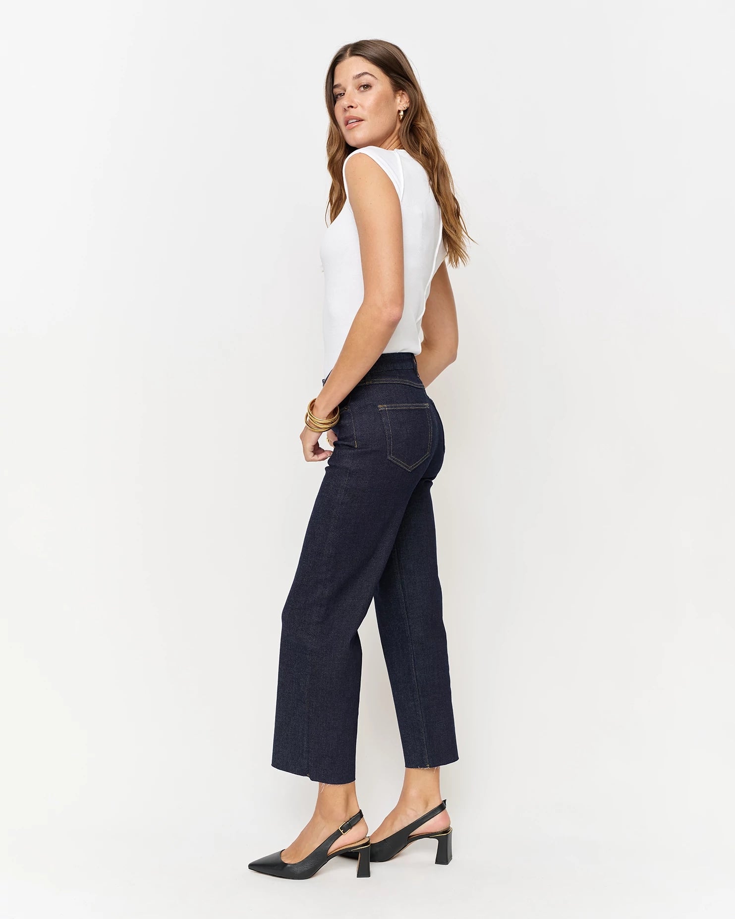 Timbers $|& Oliver Logan Aberdeen High Rise Wide Leg Crop - Hanger Front