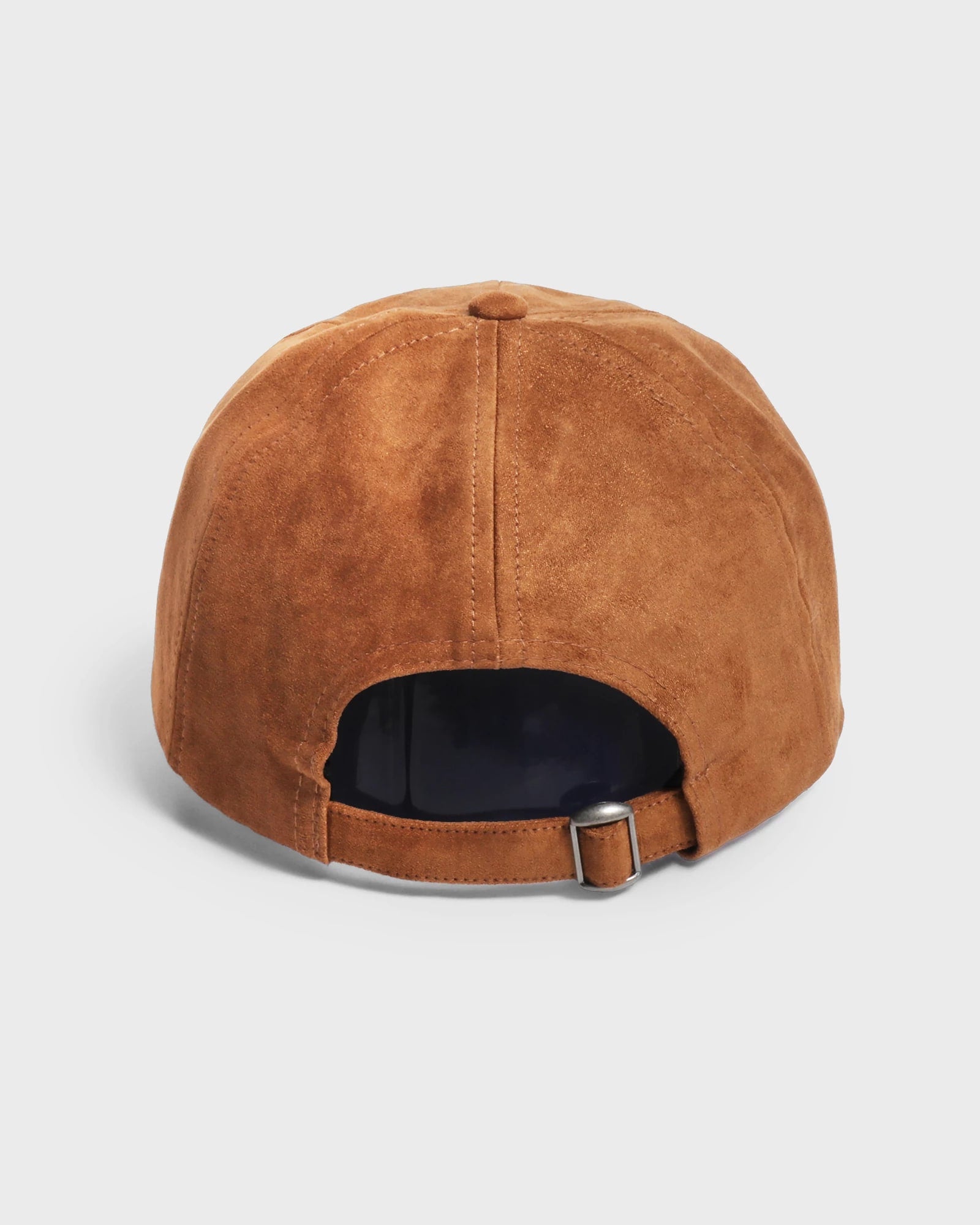 Cognac $|& David & Young Cowboy Hat Embroidered Suede Baseball Cap - Hanger Side