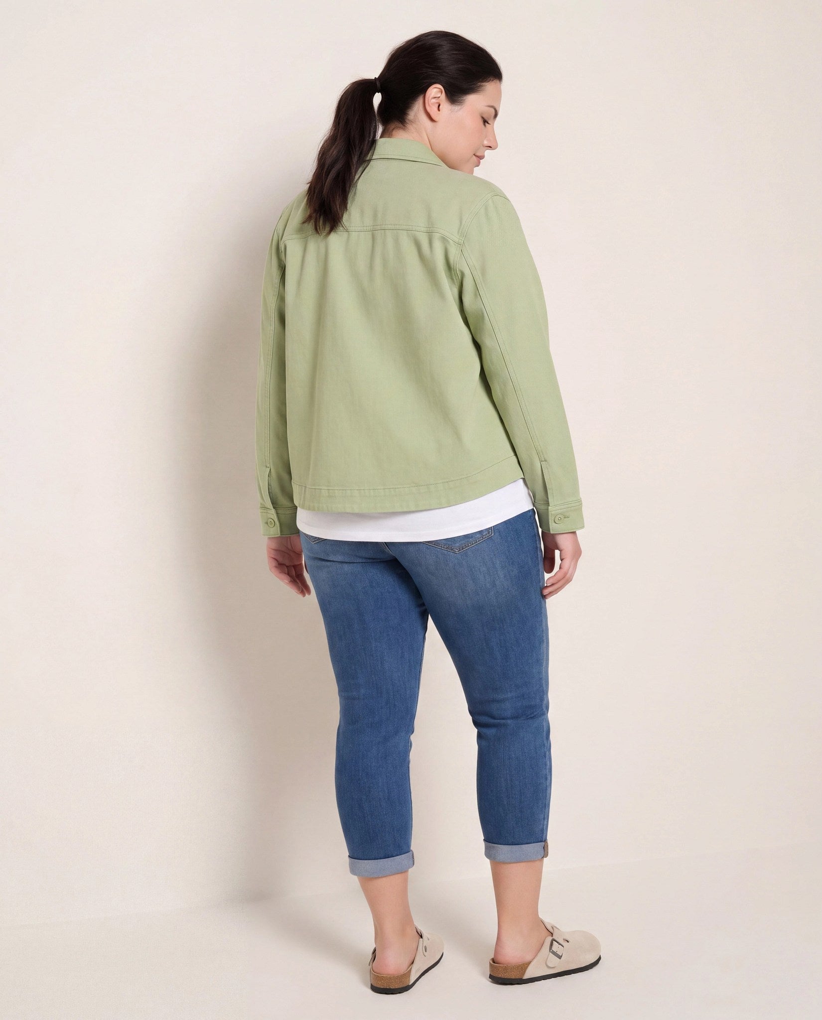Lotus $|& Liverpool High Low Shacket - SOF Detail