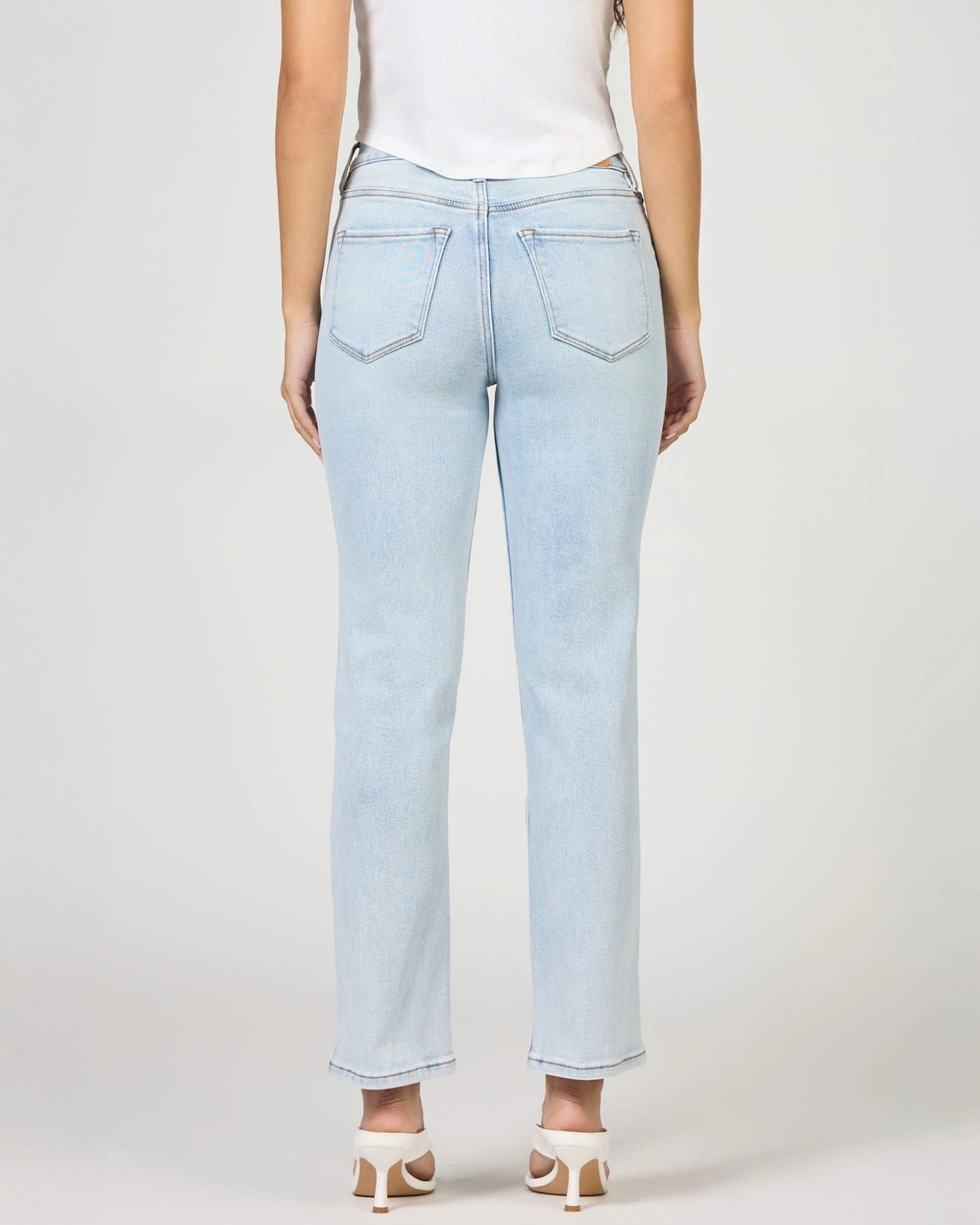 Positano $|& Dear John Anika Mid Rise Straight Leg Jeans - Hanger Side
