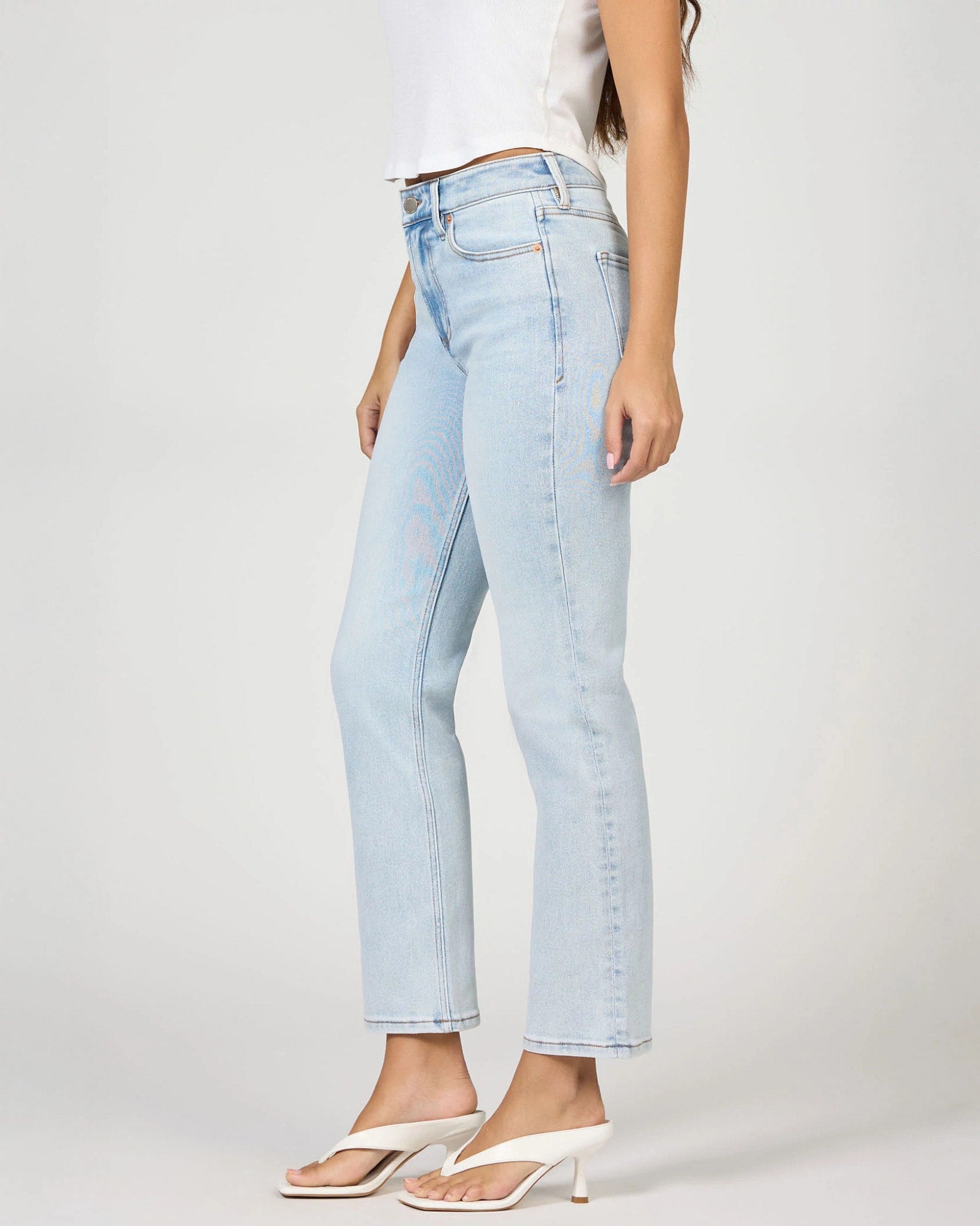 Positano $|& Dear John Anika Mid Rise Straight Leg Jeans - Hanger Front