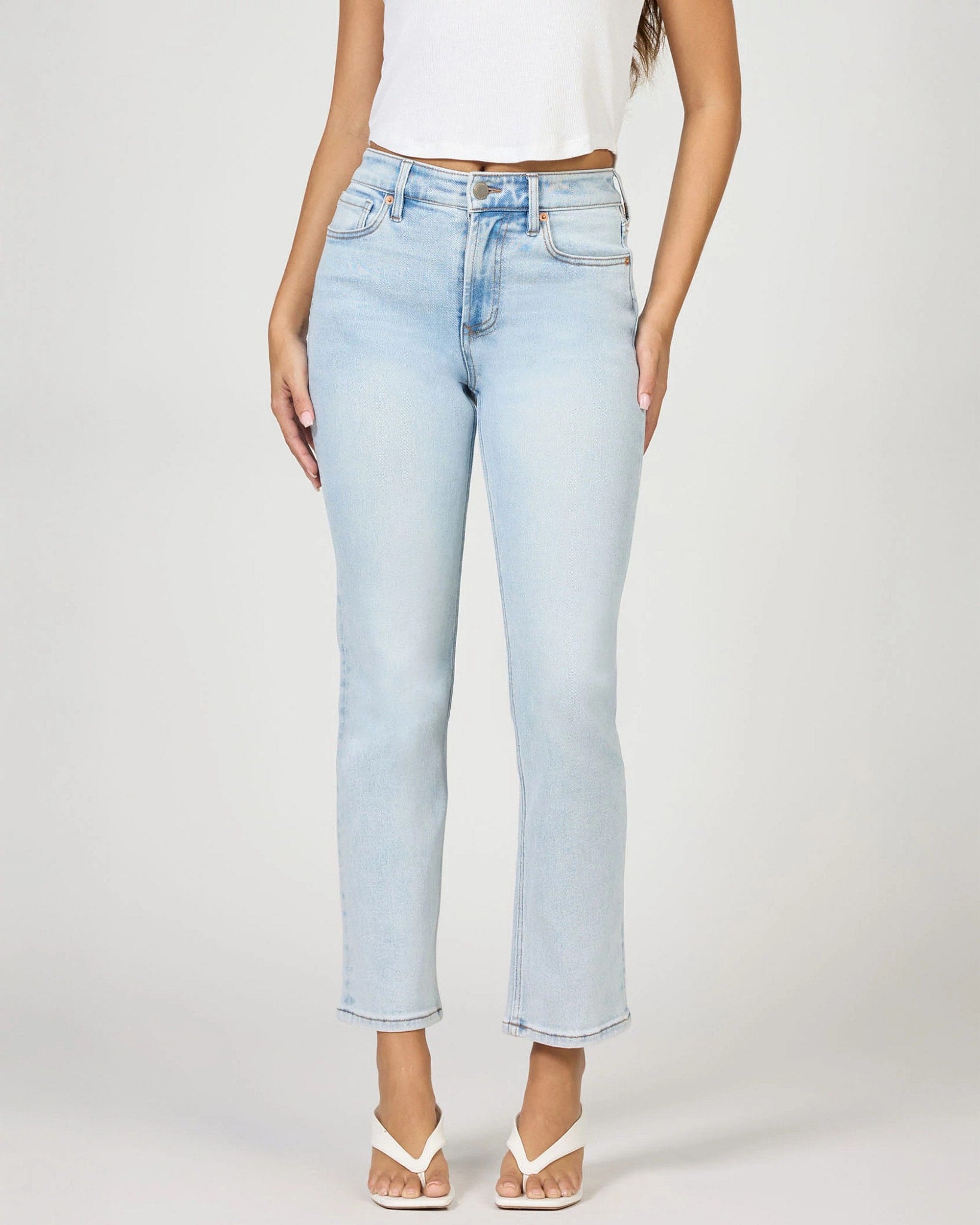 Positano $|& Dear John Anika Mid Rise Straight Leg Jeans - VOF Detail