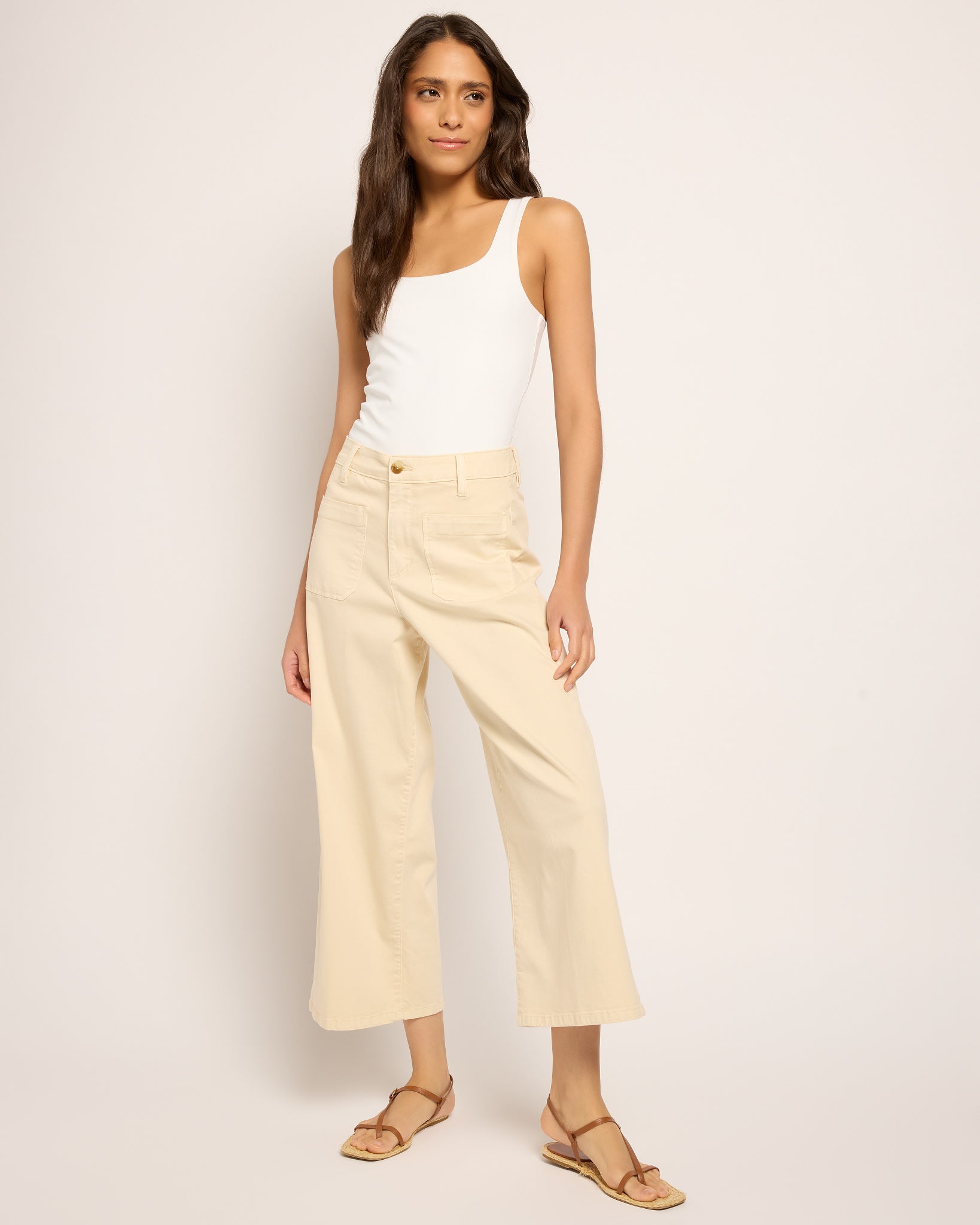 Alabaster $|& Another Love Nicole Patch Pocket Crop Pant - UGC On Fig