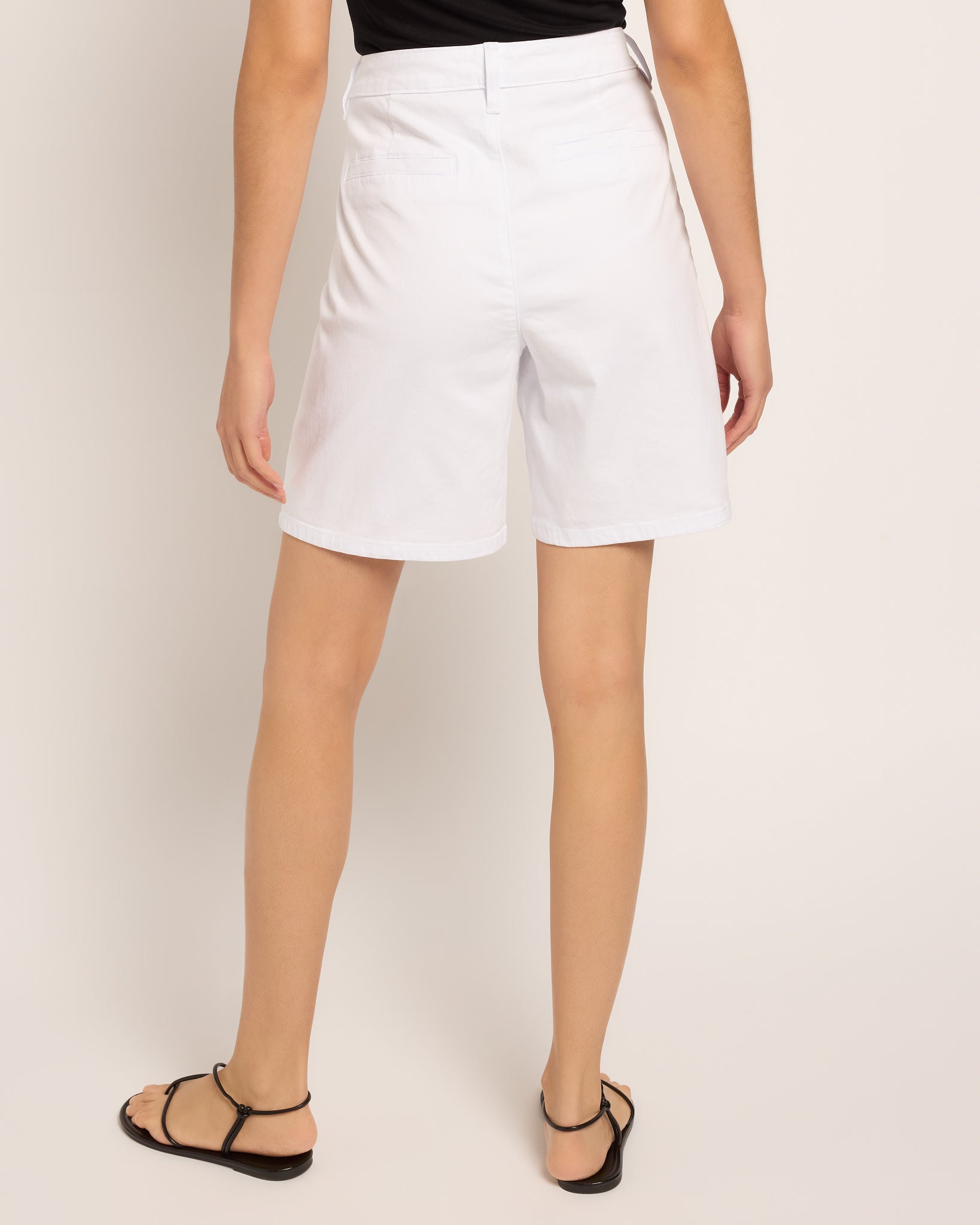 White $|& Another Love Brynn Patch Pocket Mid Length Short - SOF Back