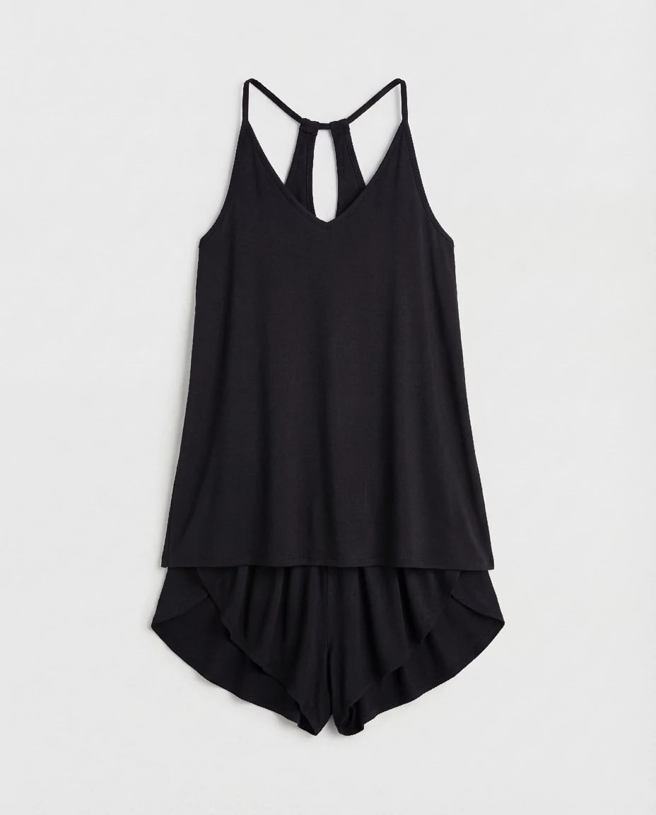 Black $|& SEAS Flirty Sleep Set - VOF Back
