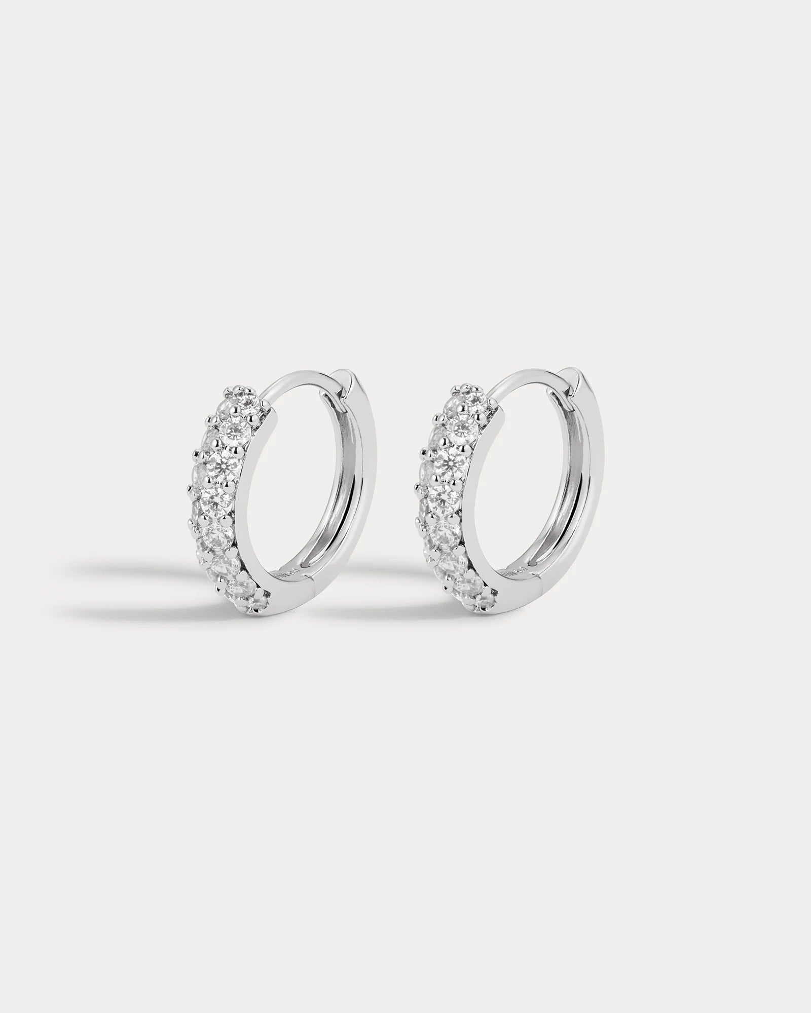 Silver $|& Luv AJ Baby Pave Huggies - VOF Detail