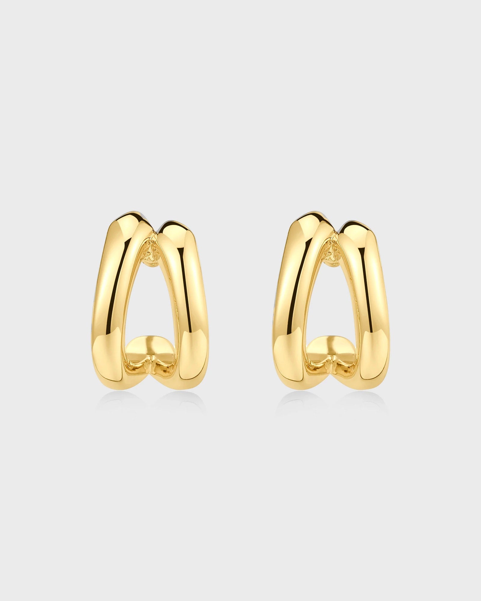 Gold $|& Luv AJ Layla Split Hoops - VOF Detail