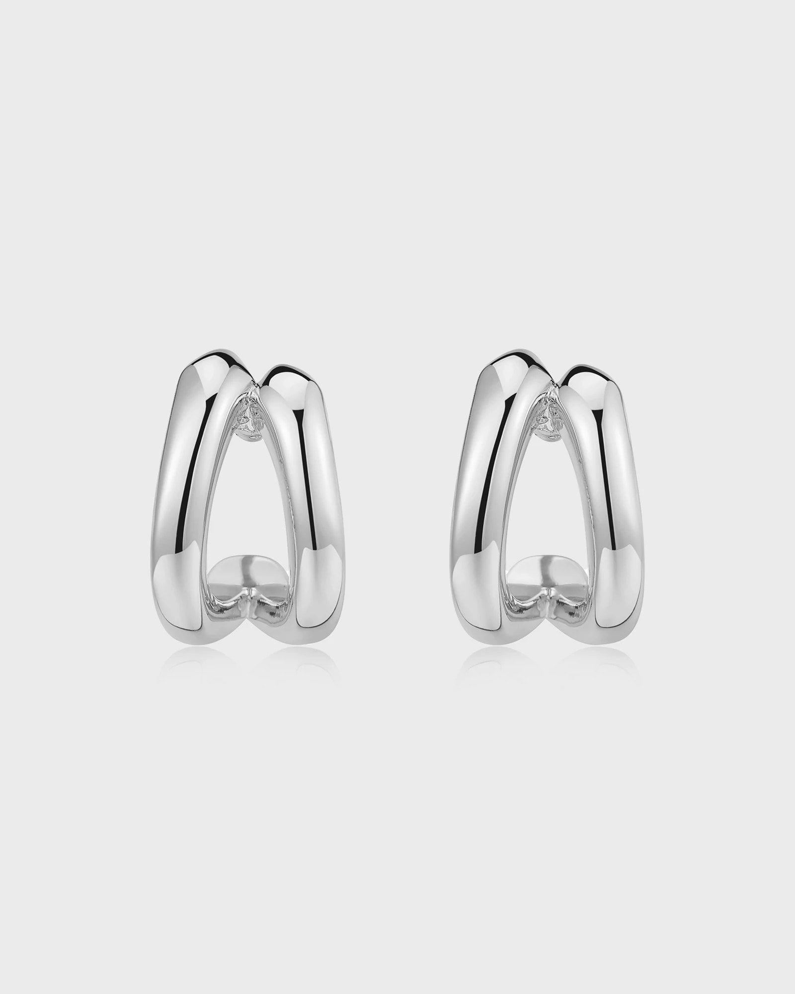 Silver $|& Luv AJ Layla Split Hoops - VOF Detail