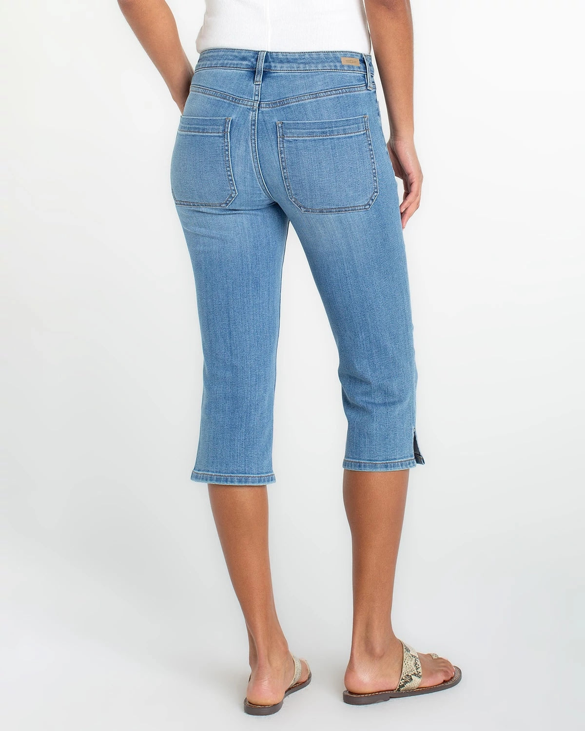 Ocean Breeze $|& Liverpool Capri With Patch Pockets - Hanger Side